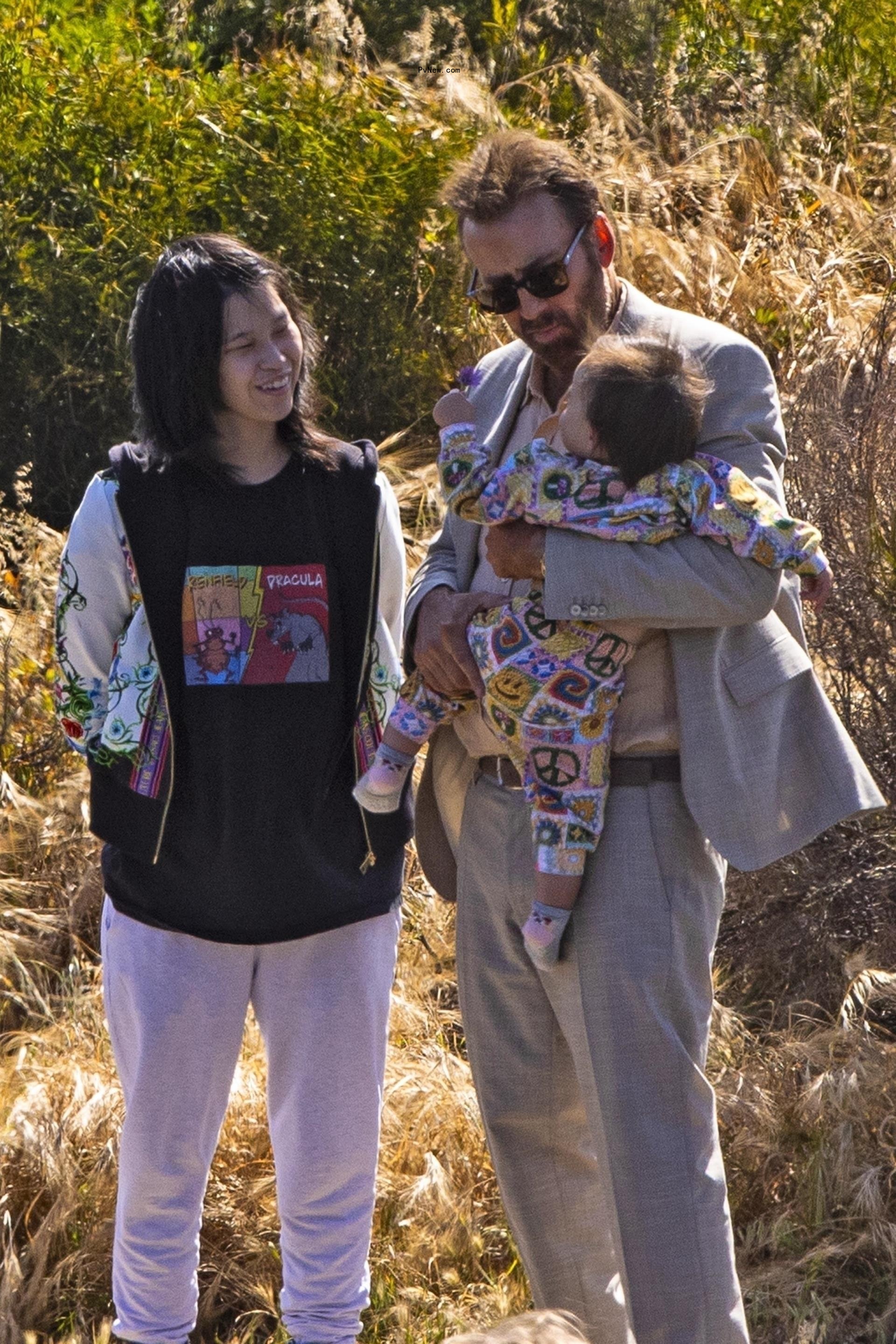 Nicolas Cage, Riko Shibata and daughter