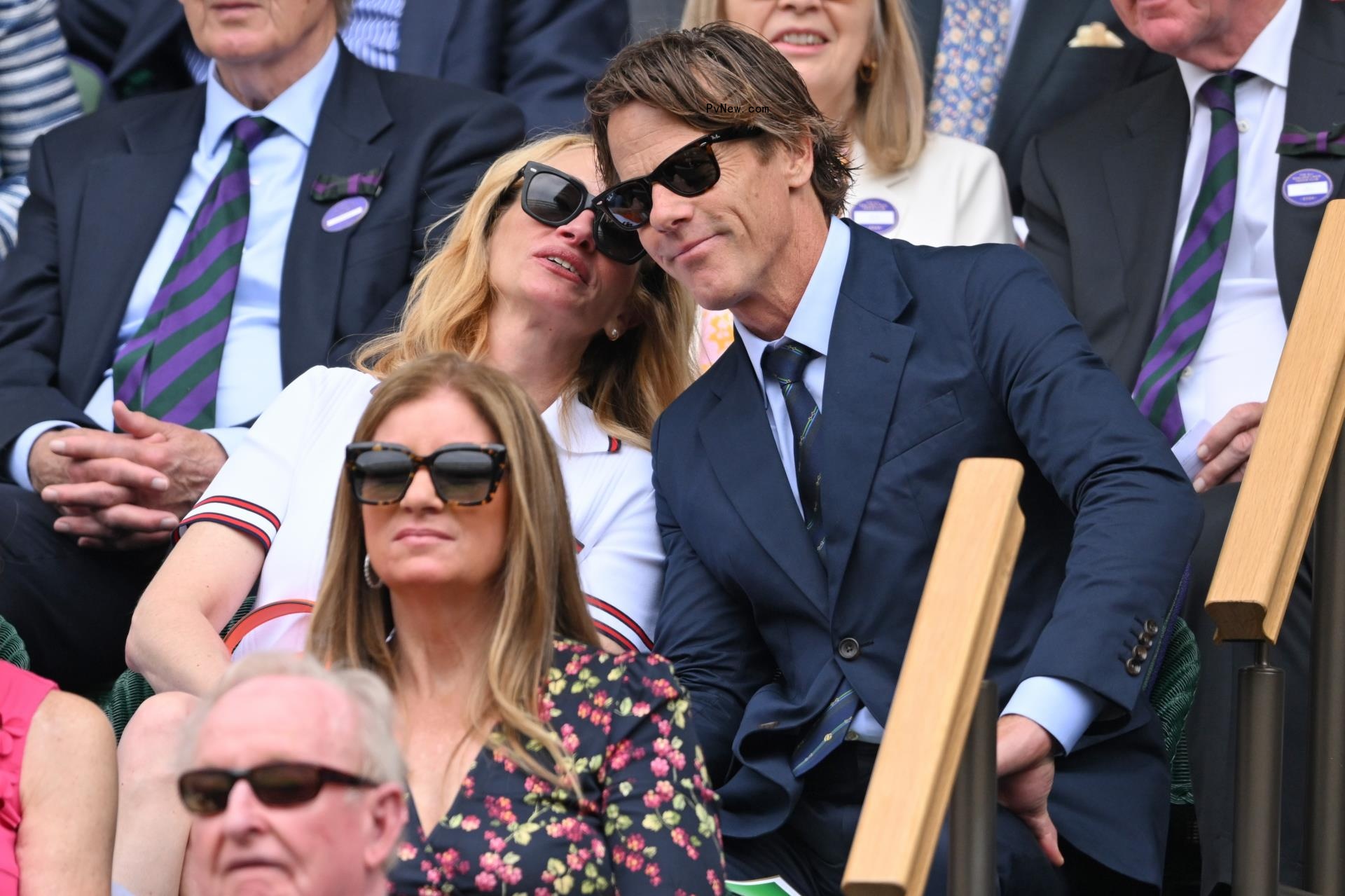 Julia Roberts and Danny Moder at the 2024 Wimbledon finals. 