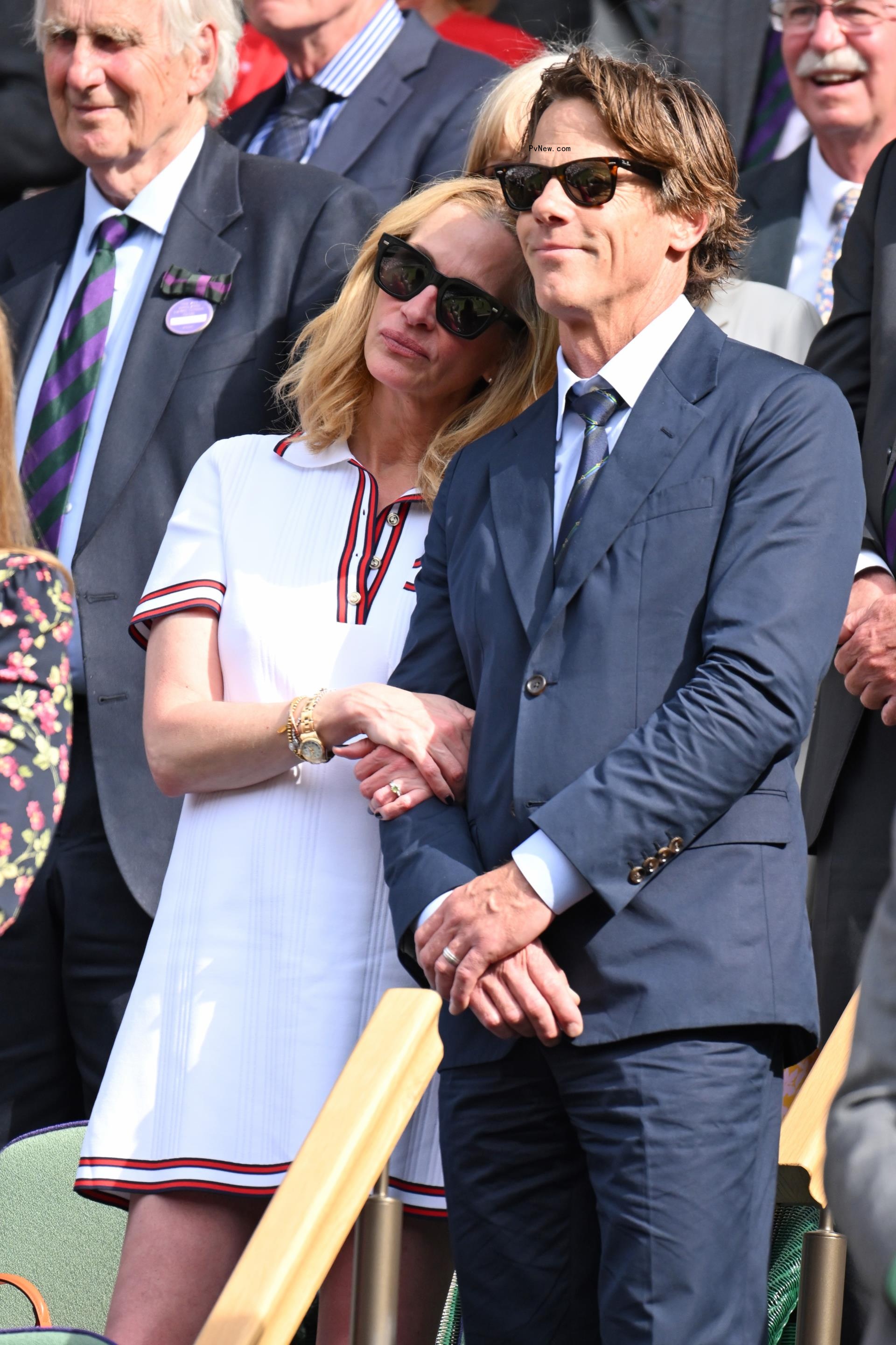 Julia Roberts and Danny Moder at the 2024 Wimbledon finals. 