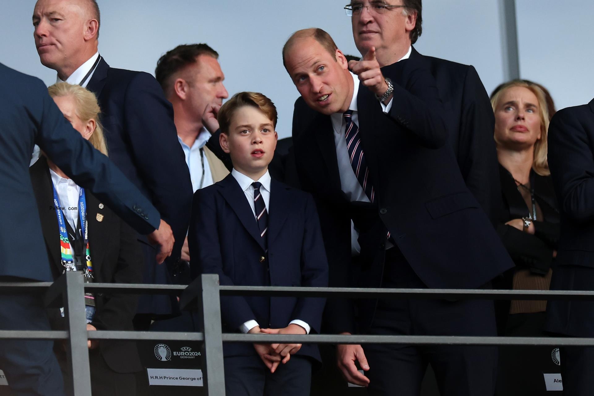 Prince George and Prince William at the UEFA EURO 2024 final match.