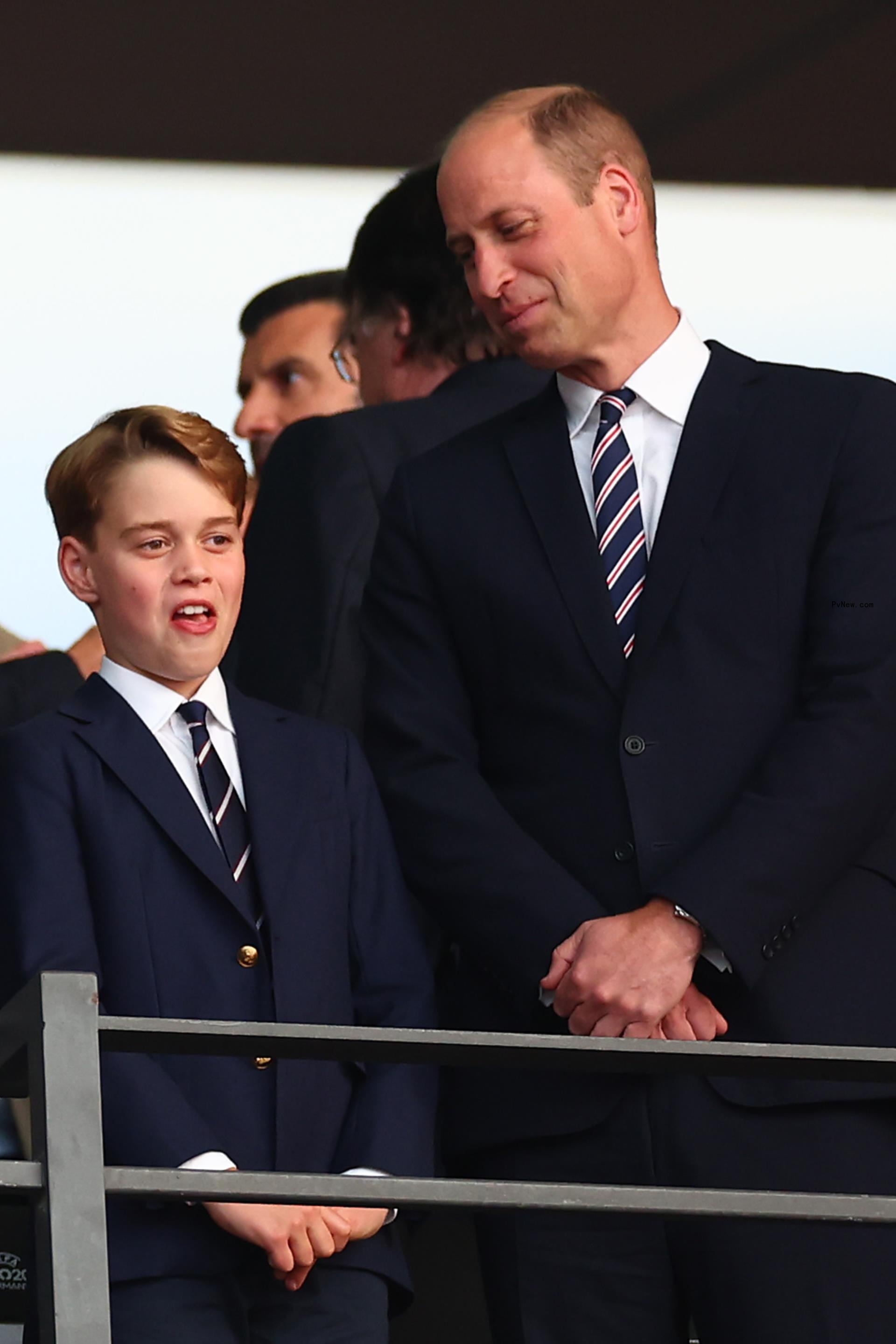 Prince George and Prince William at the UEFA EURO 2024 final match.