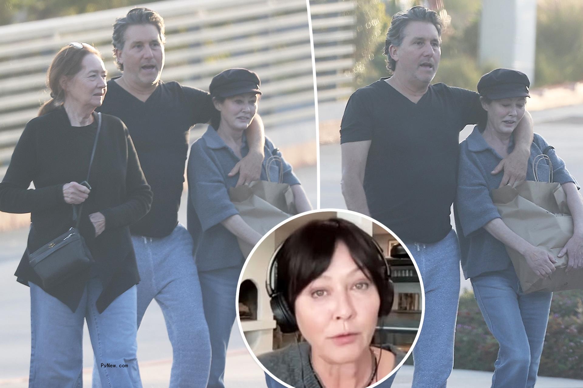 Shannen Doherty smiled while out to dinner with her mom and a friend in last public photos before death