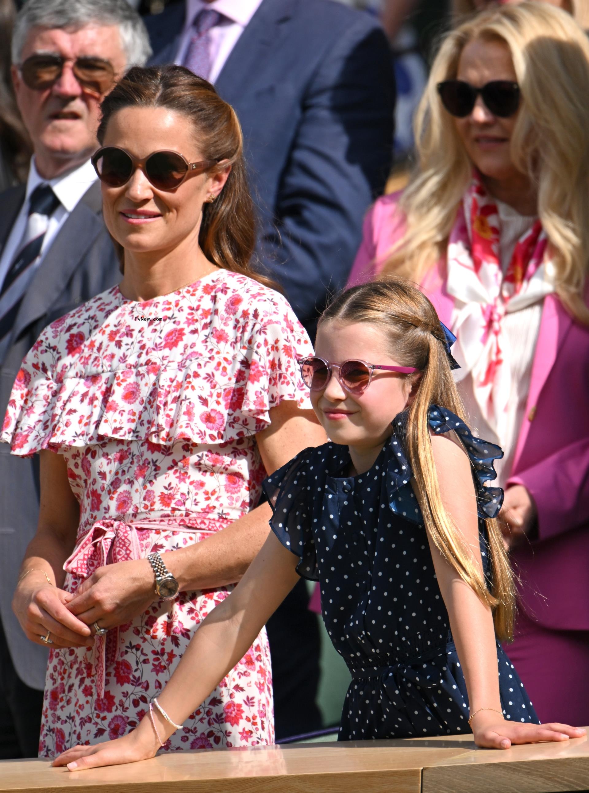 Pippa Middleton and Princess Charlotte at Wimbledon 2024