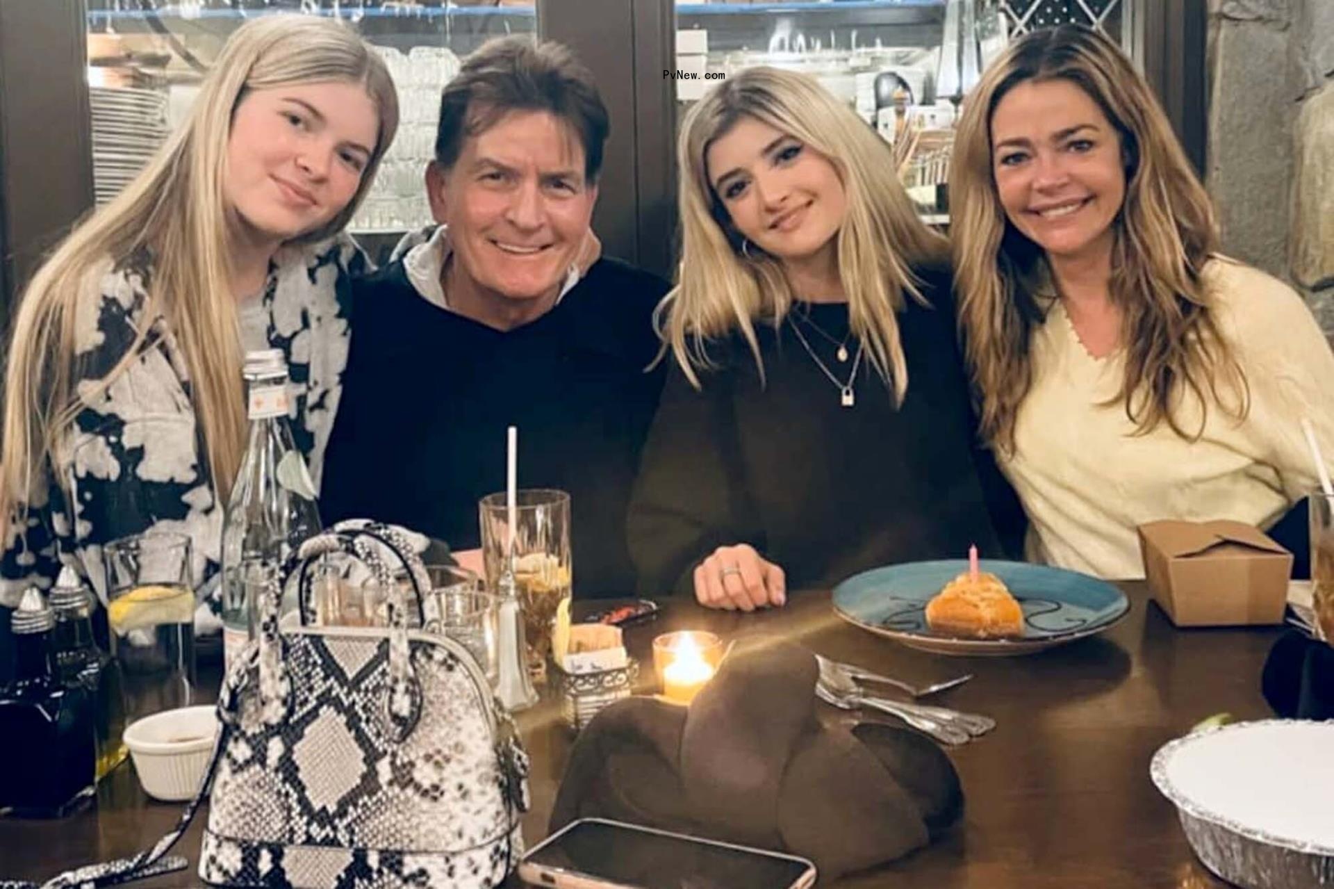 Charlie Sheen, Denise Richards, Lola and Sami. 