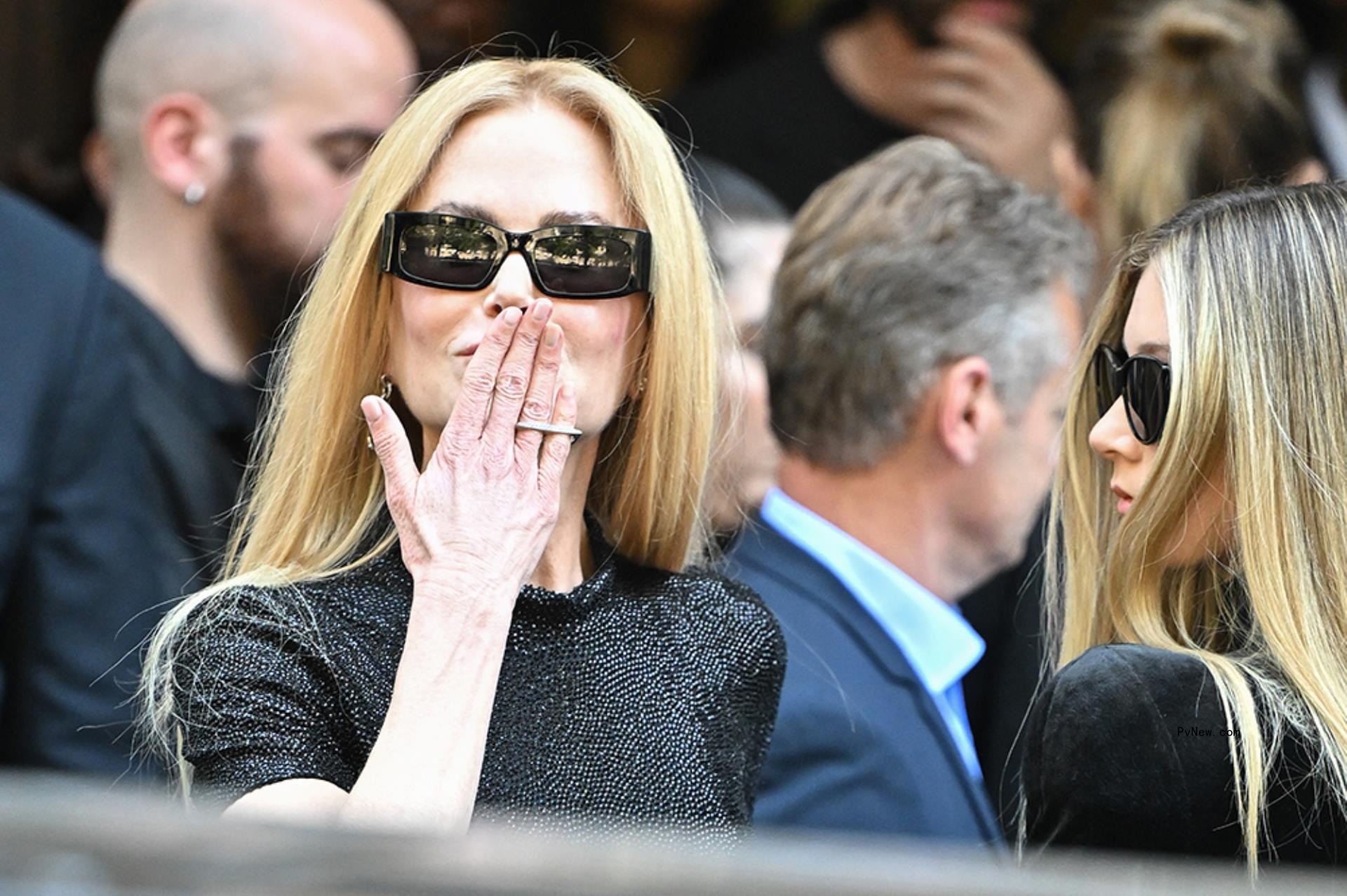 Nicole Kidman and Sunday Rose at Balenciaga's Paris Fashion Week show.