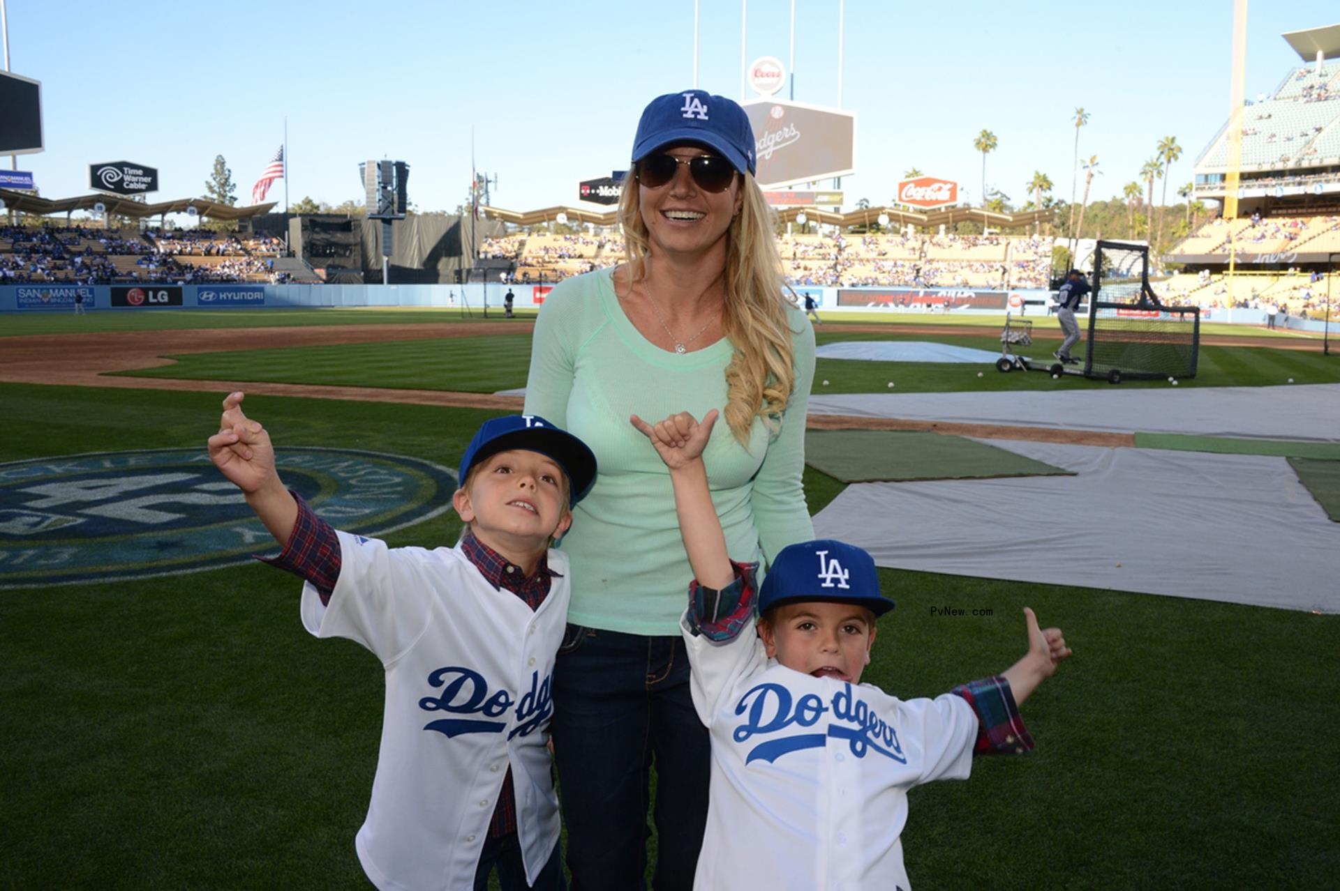 Britney Spears with her sons Jayden and Sean