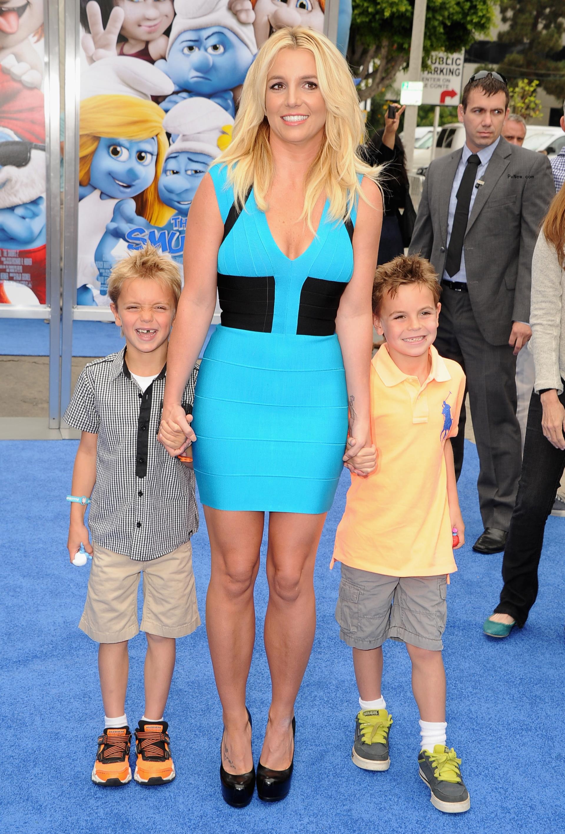 Britney Spears with her sons Jayden and Sean