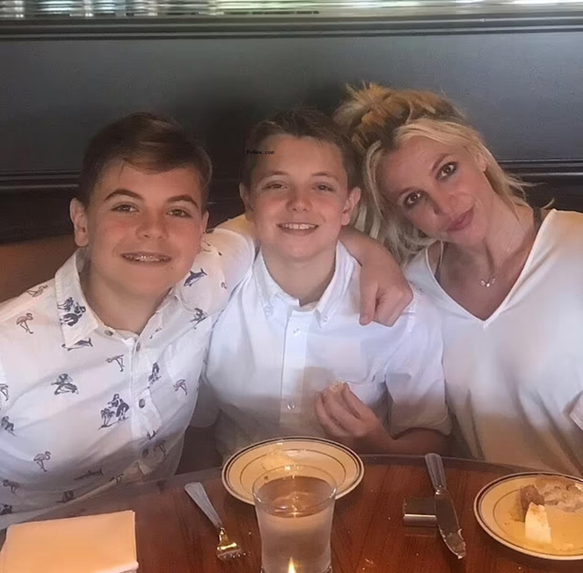 Britney Spears with her sons Jayden and Sean