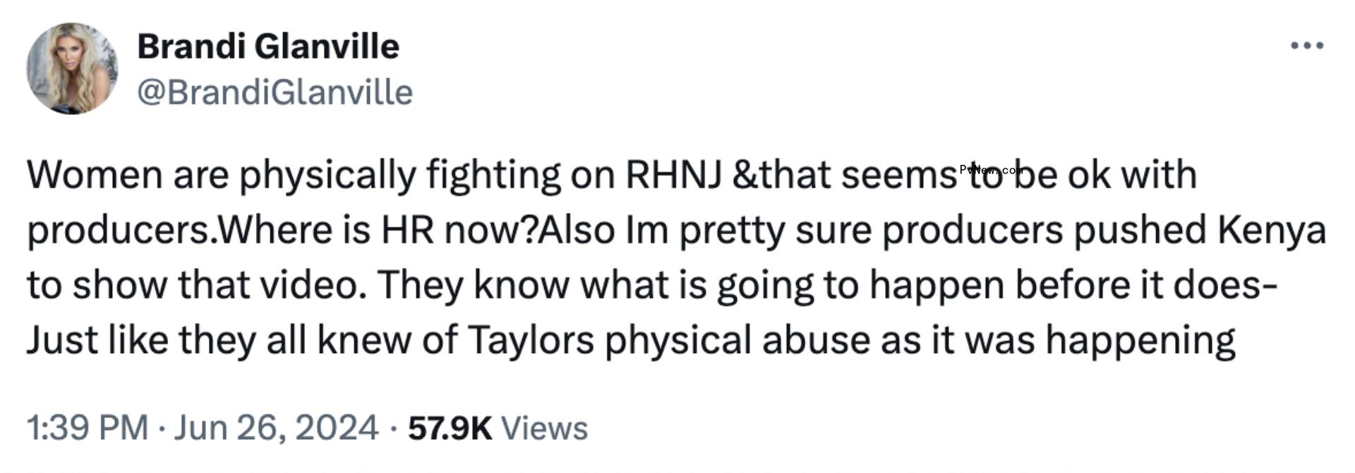 Brandi Glanville's tweet.
