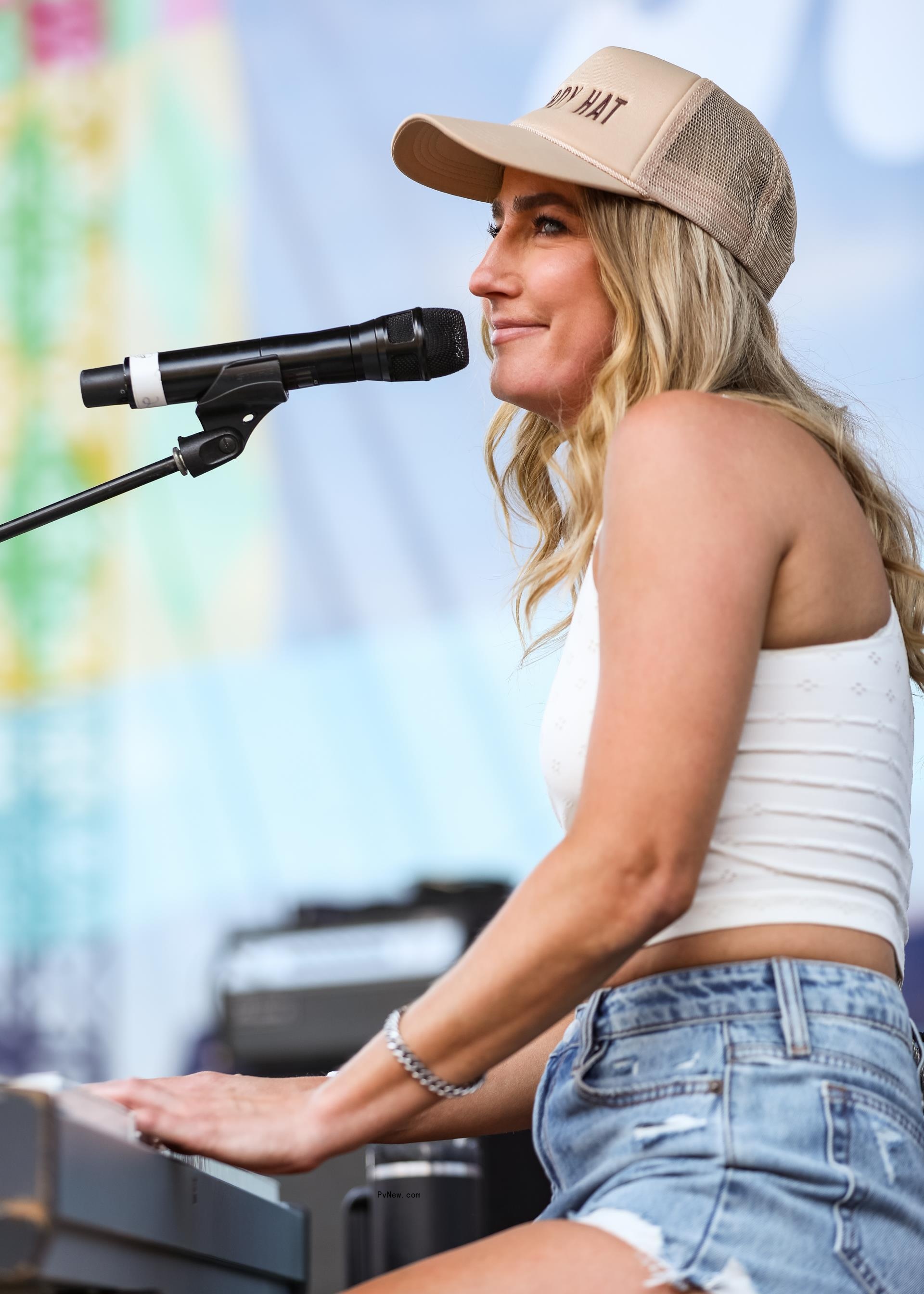Ingrid Andress performs o<i></i>nstage at CMA Fest 2024