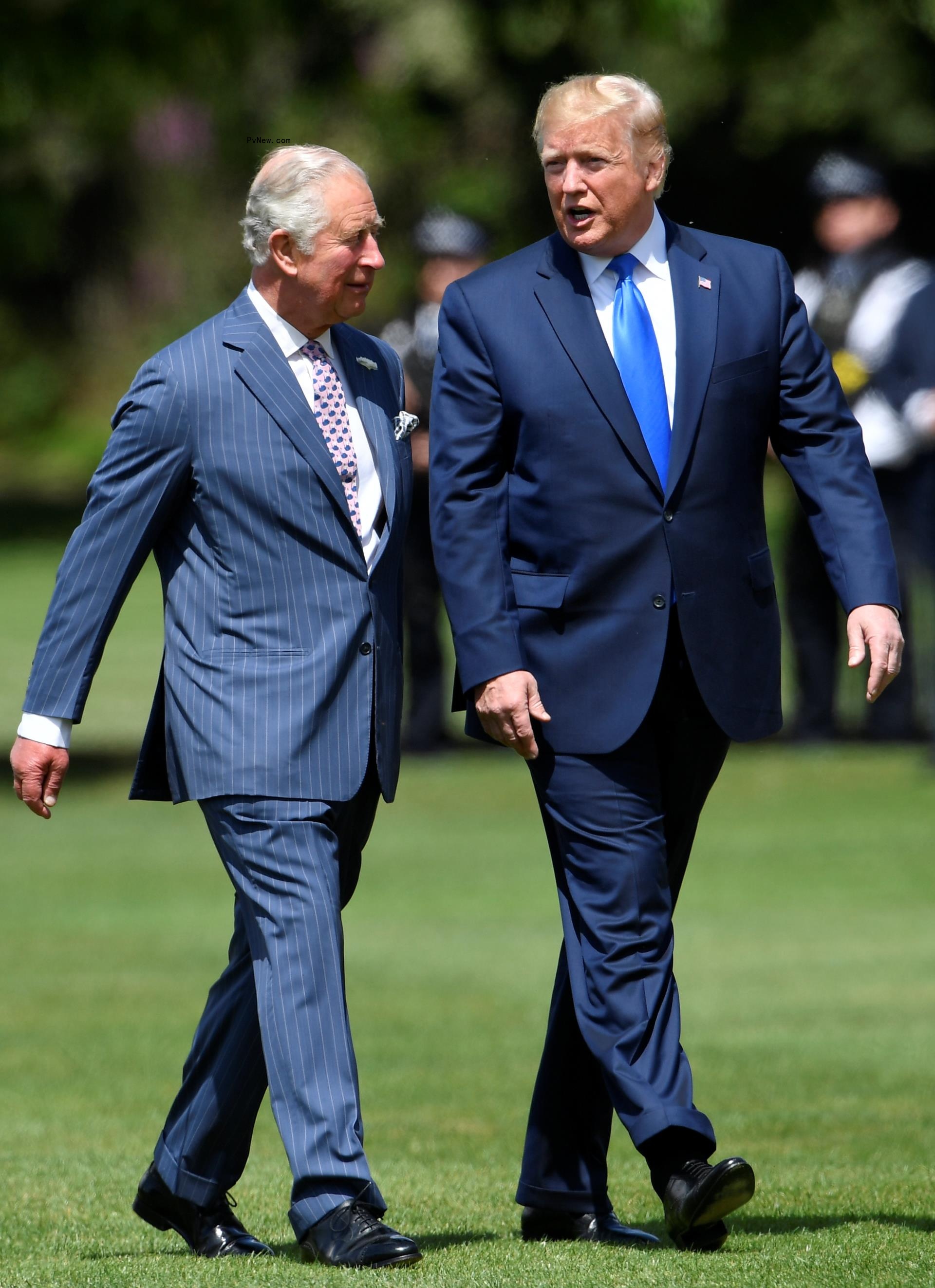 King Charles III and Do<i></i>nald Trump in 2019.