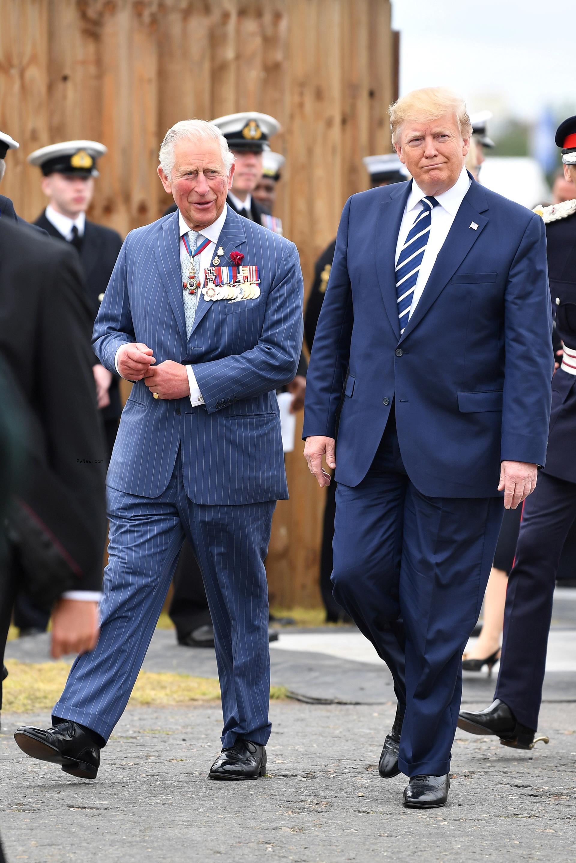 Do<i></i>nald Trump and King Charles III in 2019.