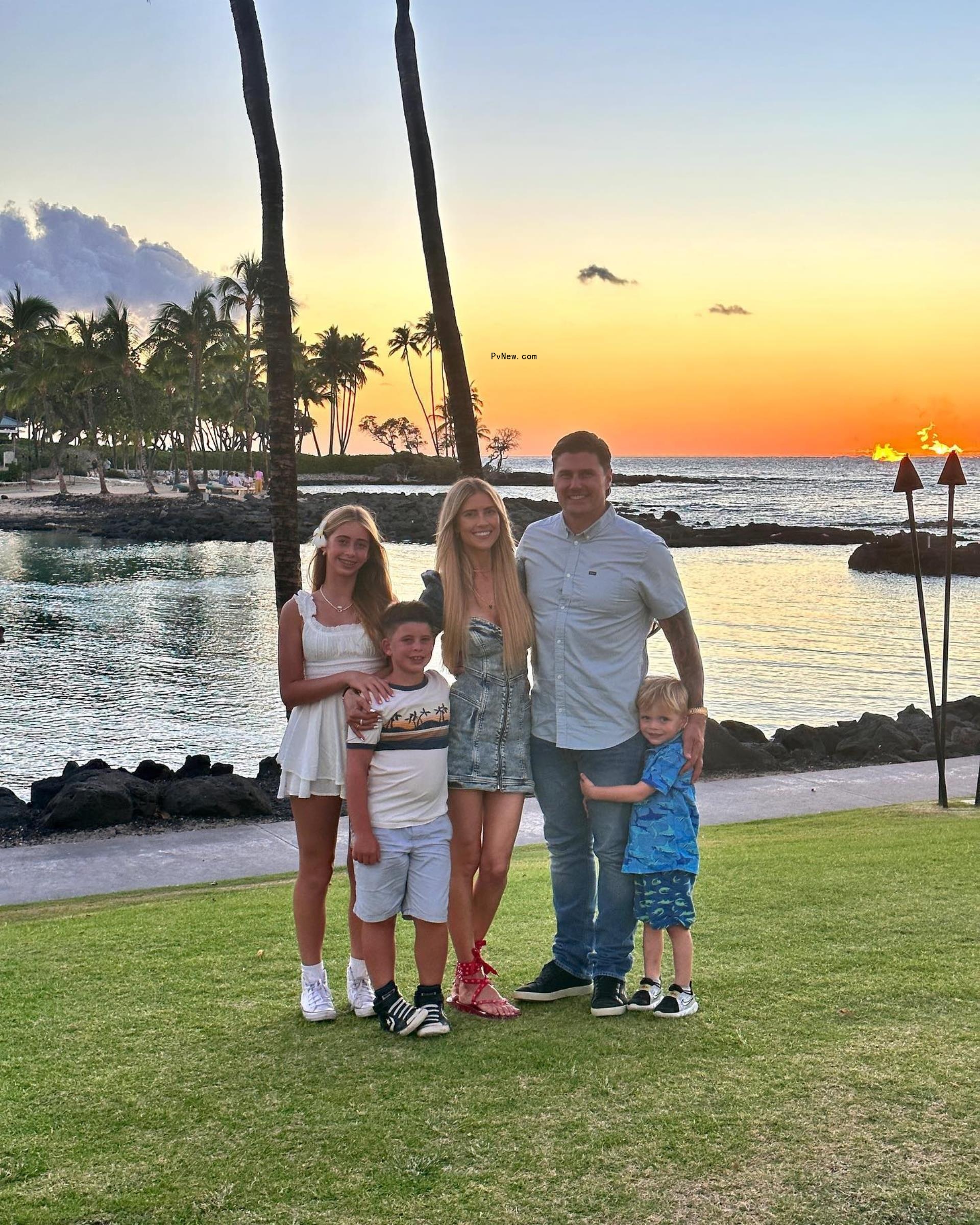 Christina Hall and Josh Hall with her three kids