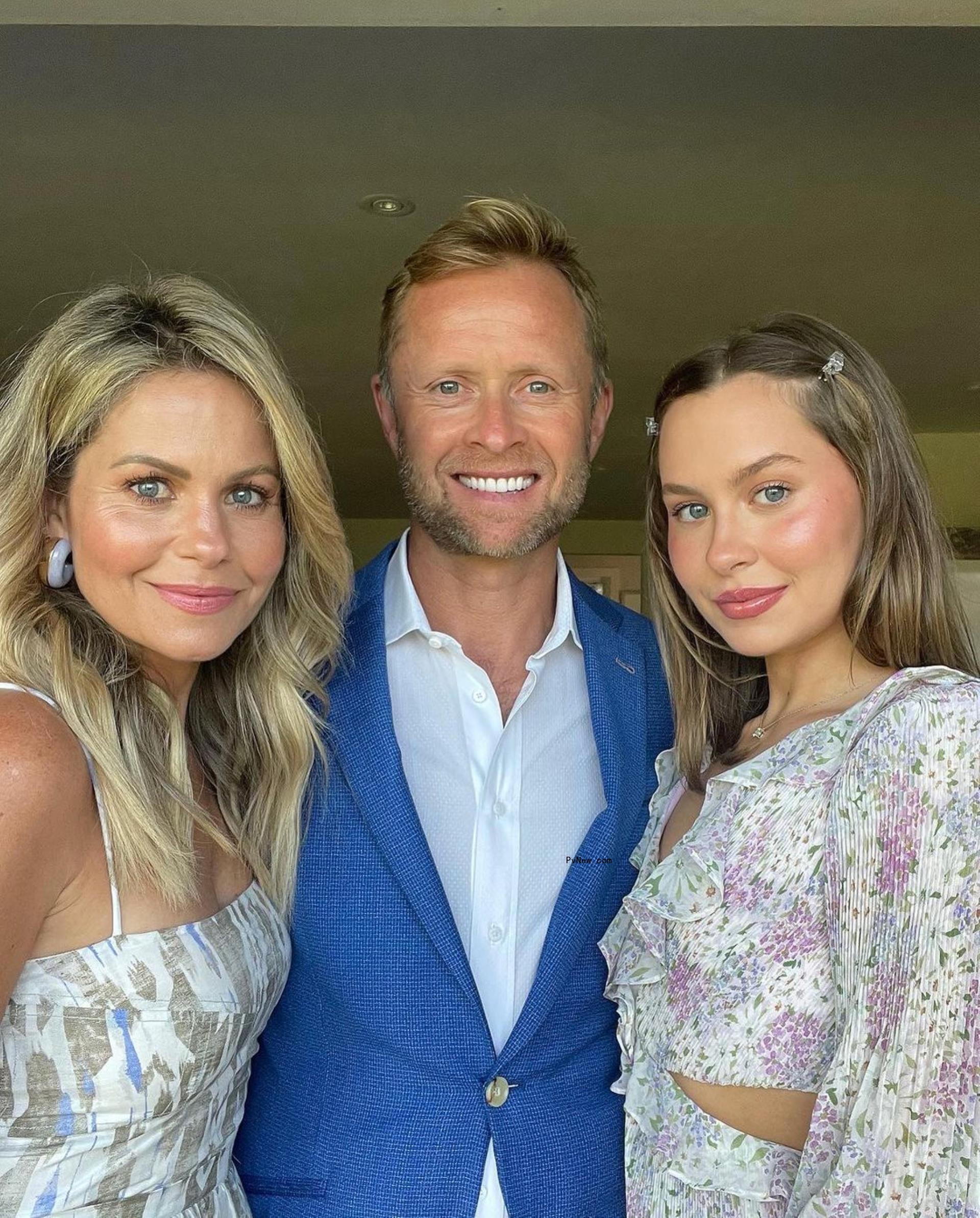 Candace Cameron Bure, Valeri Bure and Natasha Bure posing together