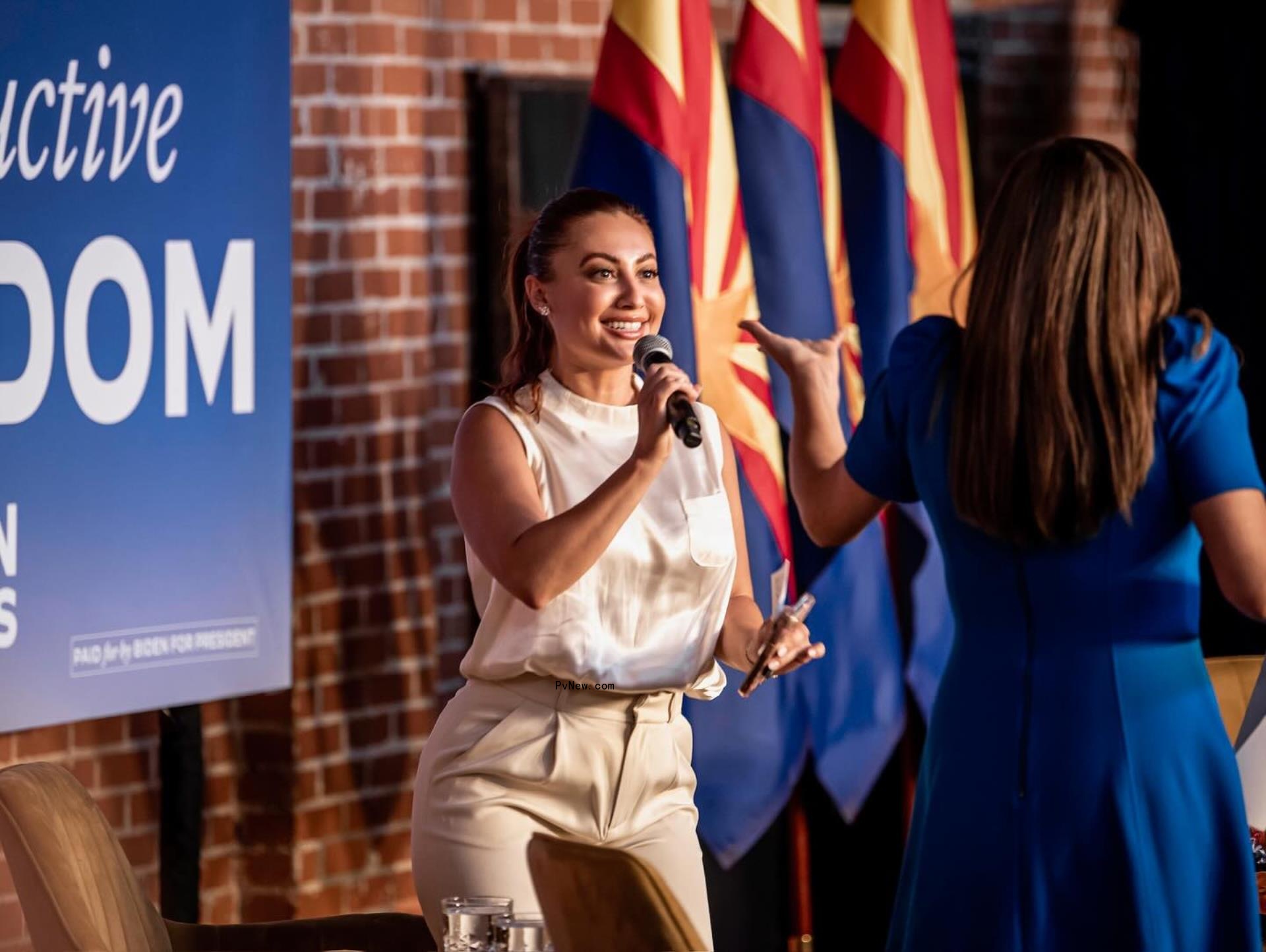 Kamala Harris and Francia Raisa
