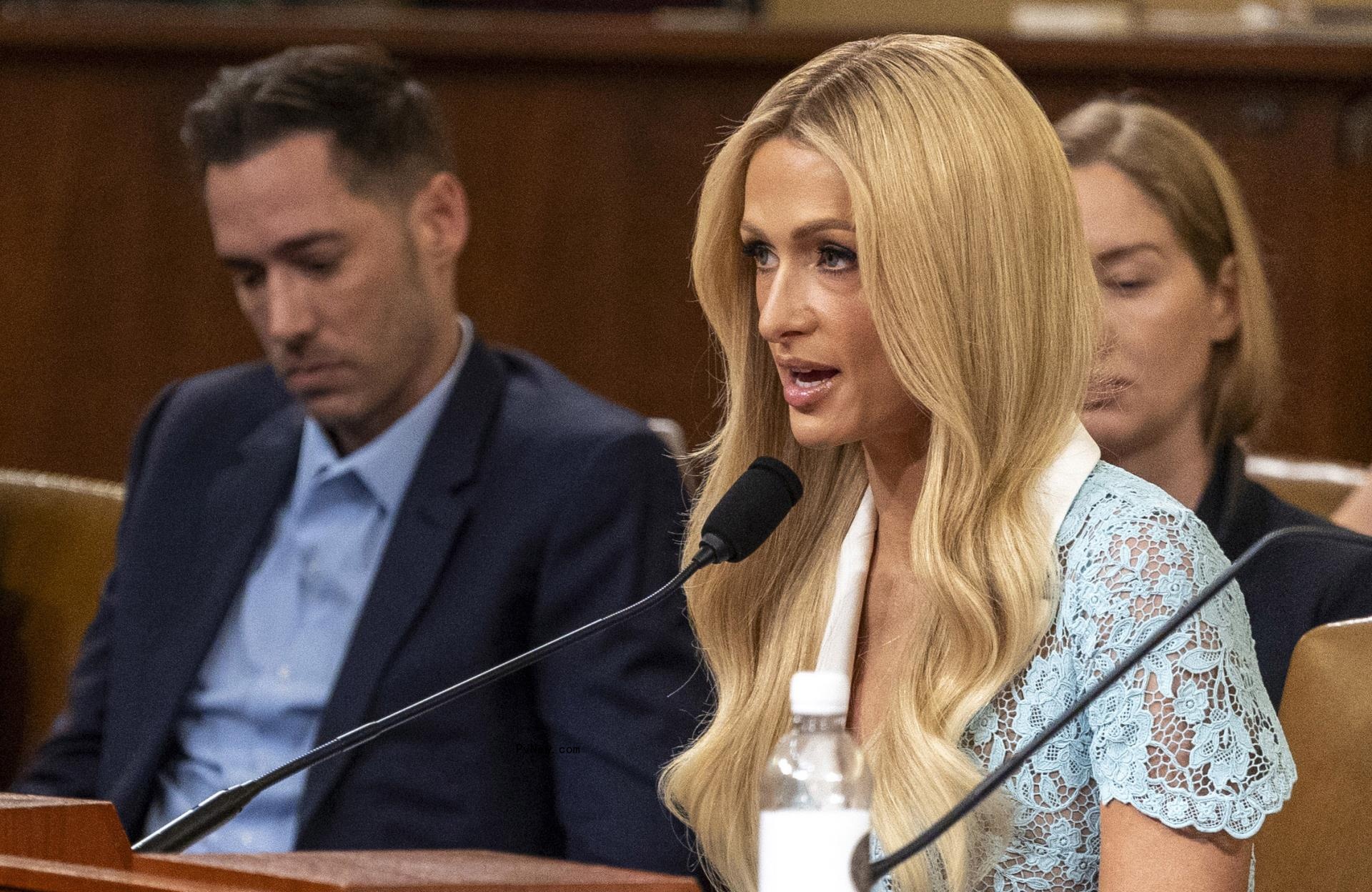 Paris Hilton speaking at Capitol Hill.