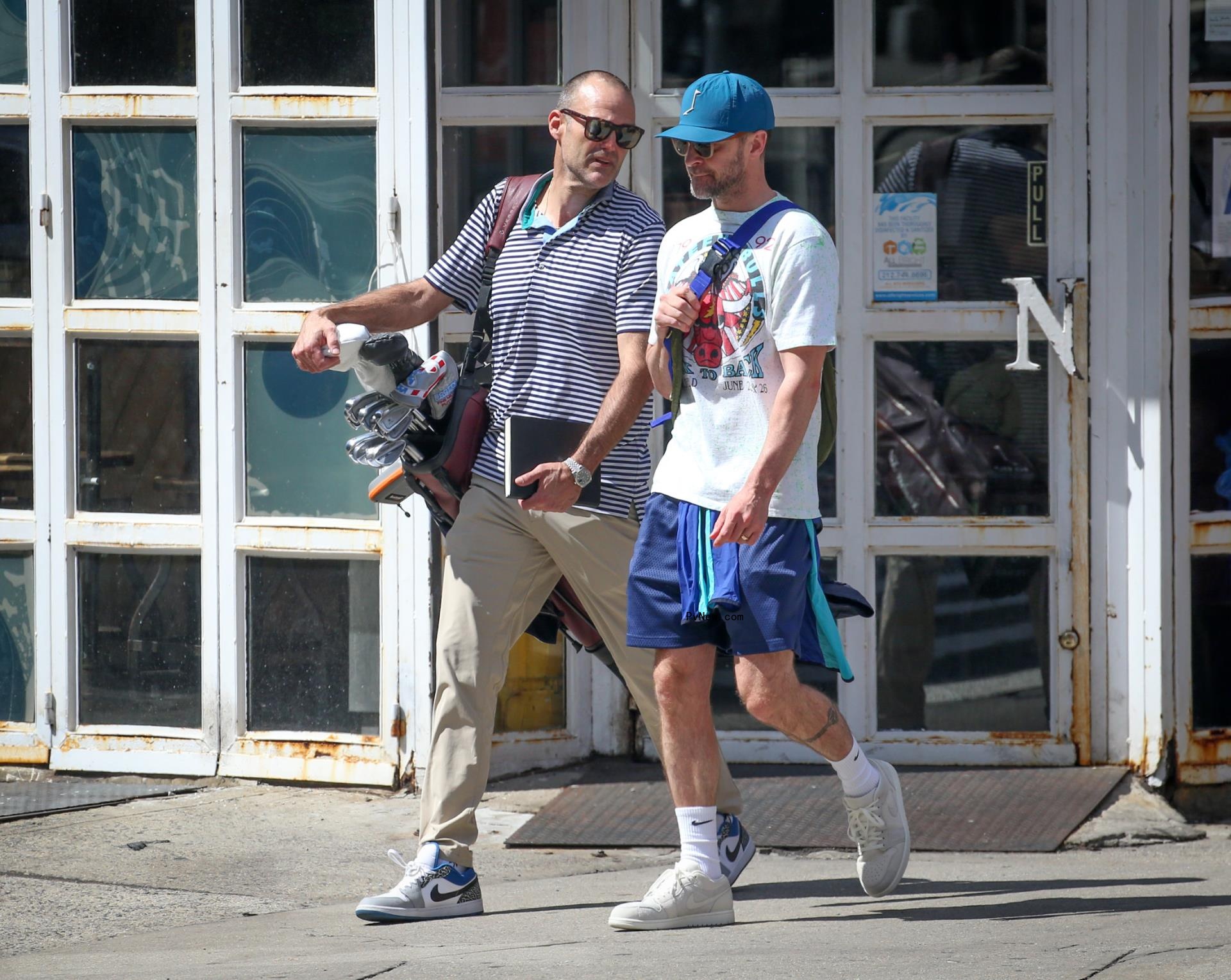 Justin Timberlake walking through NYC