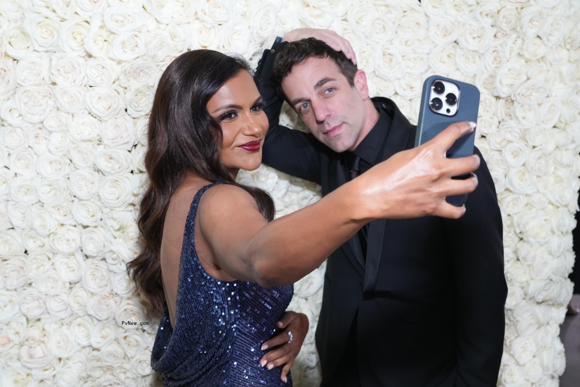 B.J. Novak and Mindy Kaling