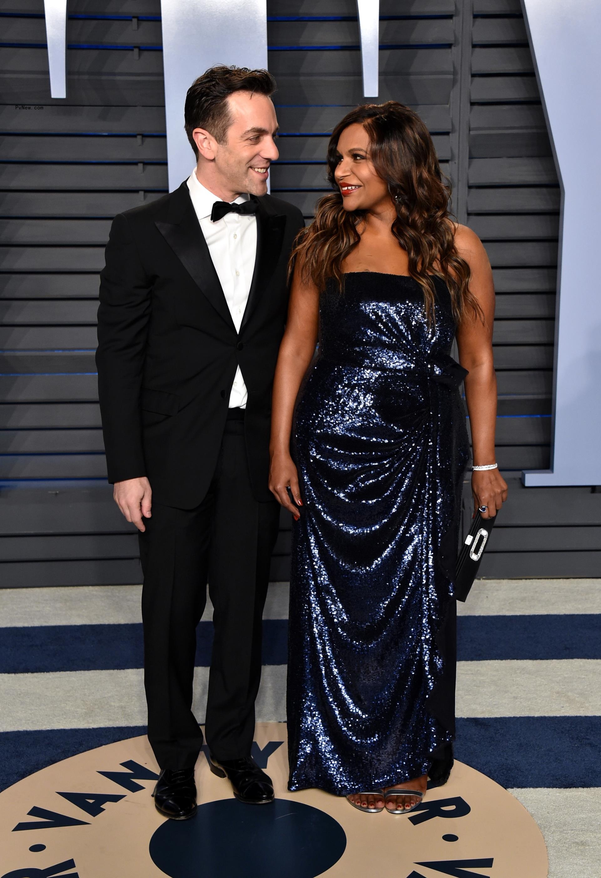 B.J. Novak and Mindy Kaling