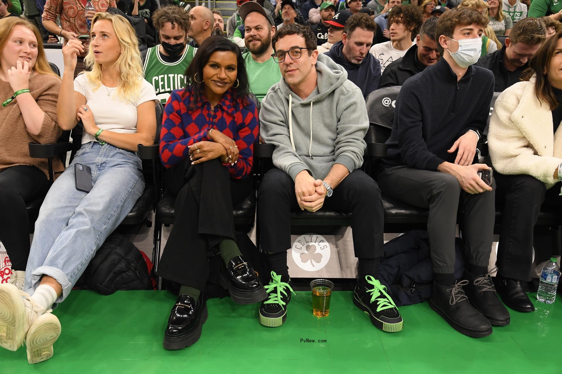 B.J. Novak and Mindy Kaling