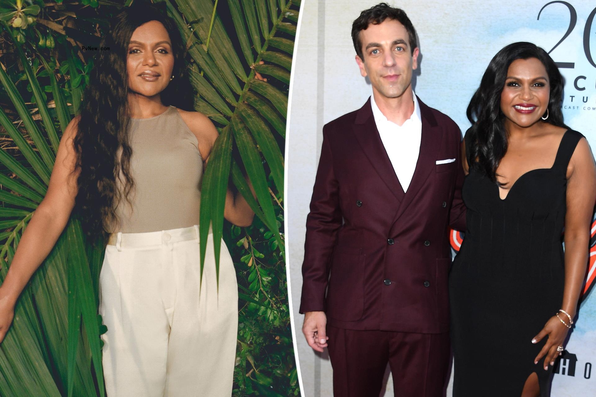 B.J. Novak and Mindy Kaling