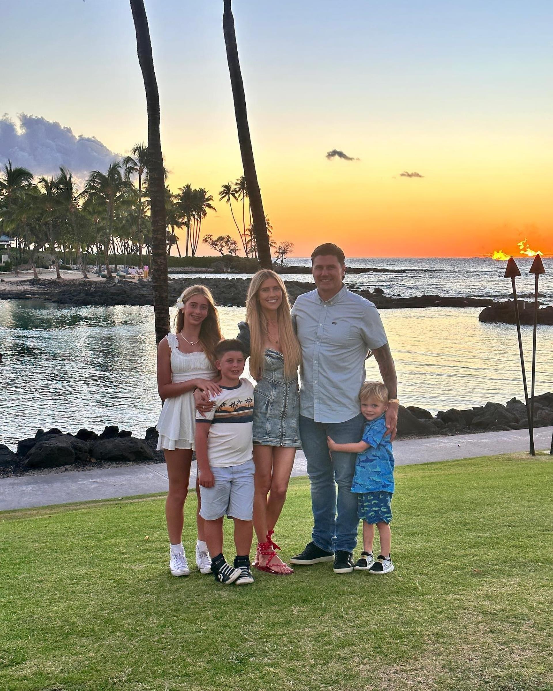 Josh Hall, Christina Hall and her three kids