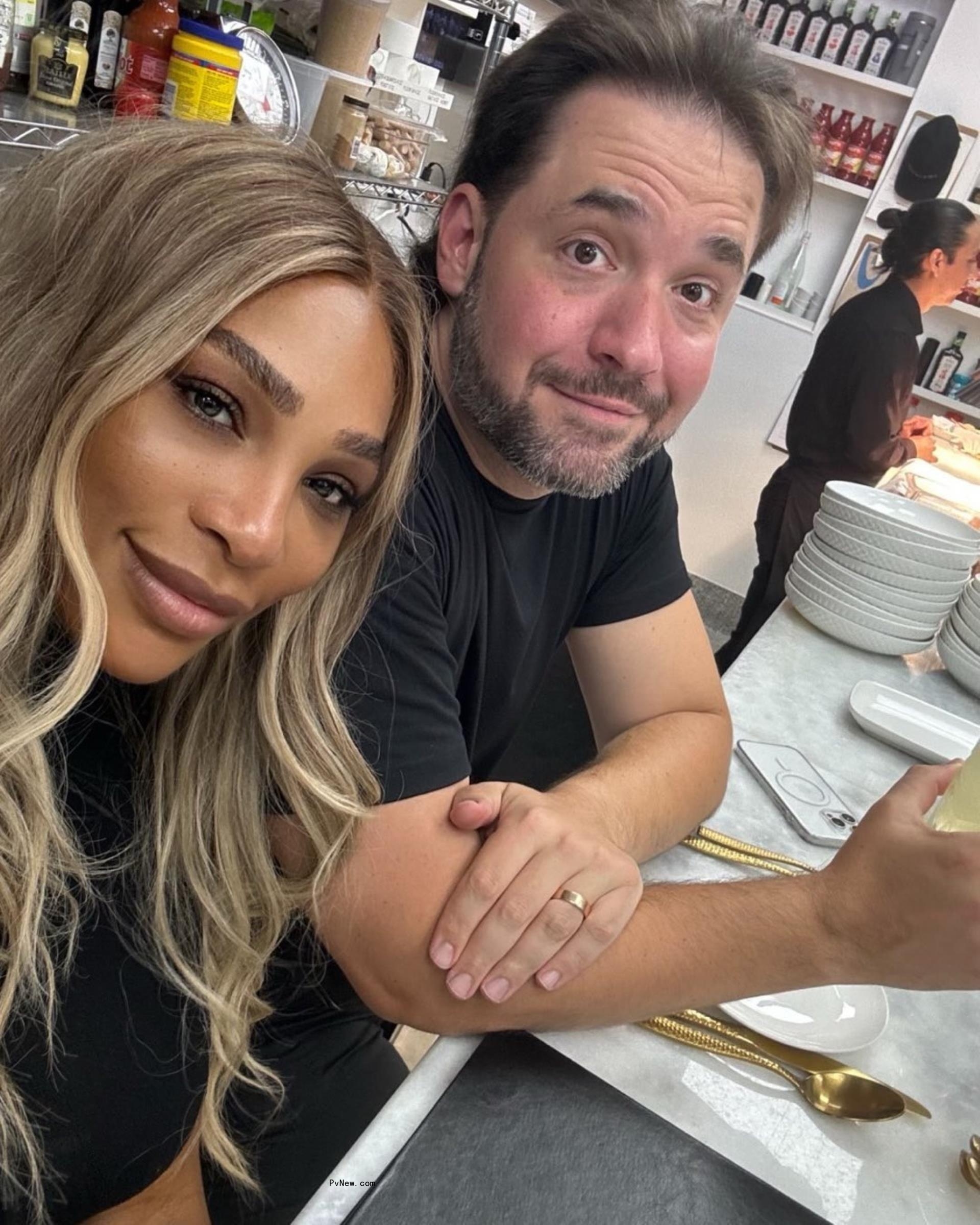 Alexis Ohanian  and Serena Williams.
