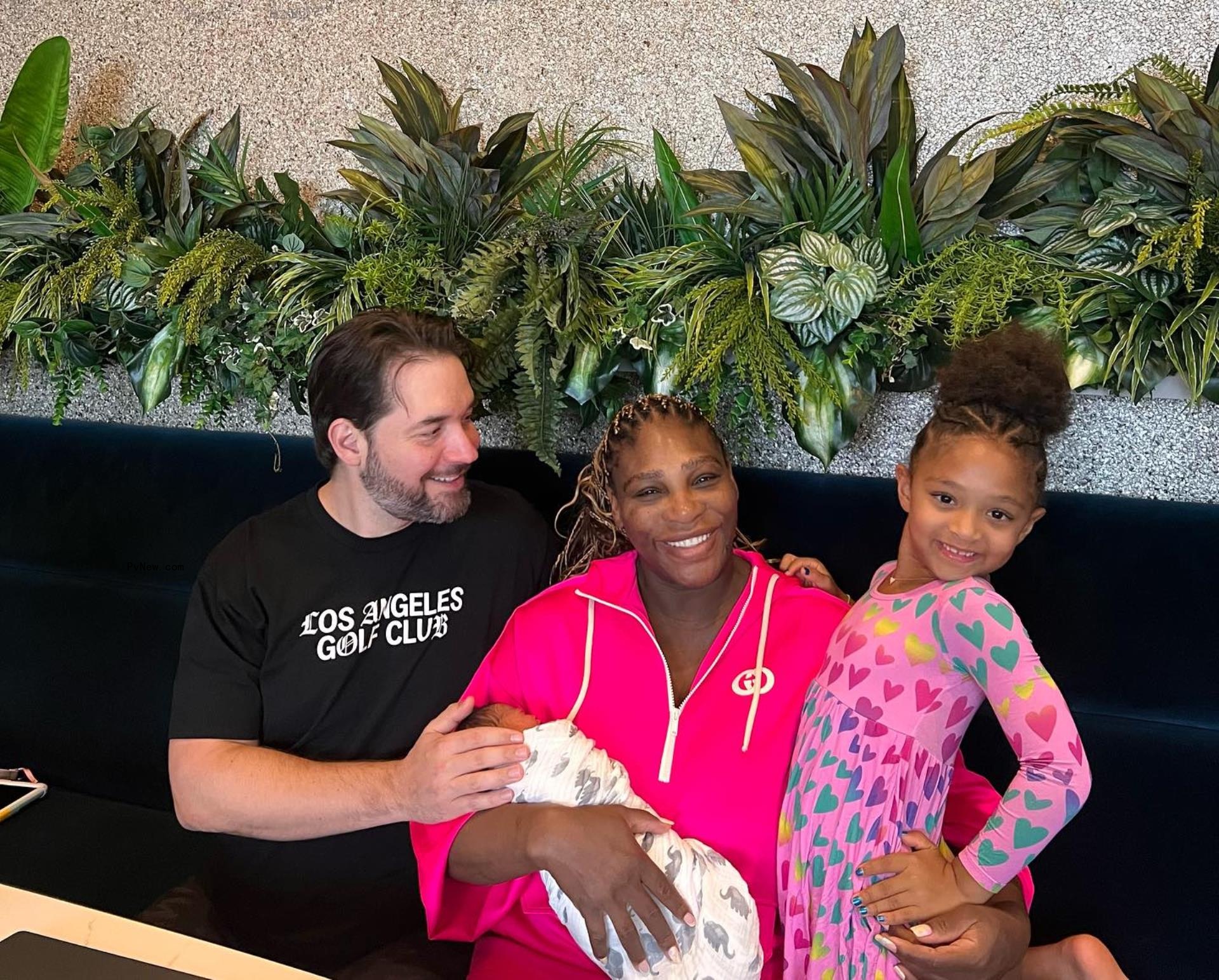 Alexis Ohanian, Serena Williams and their children.