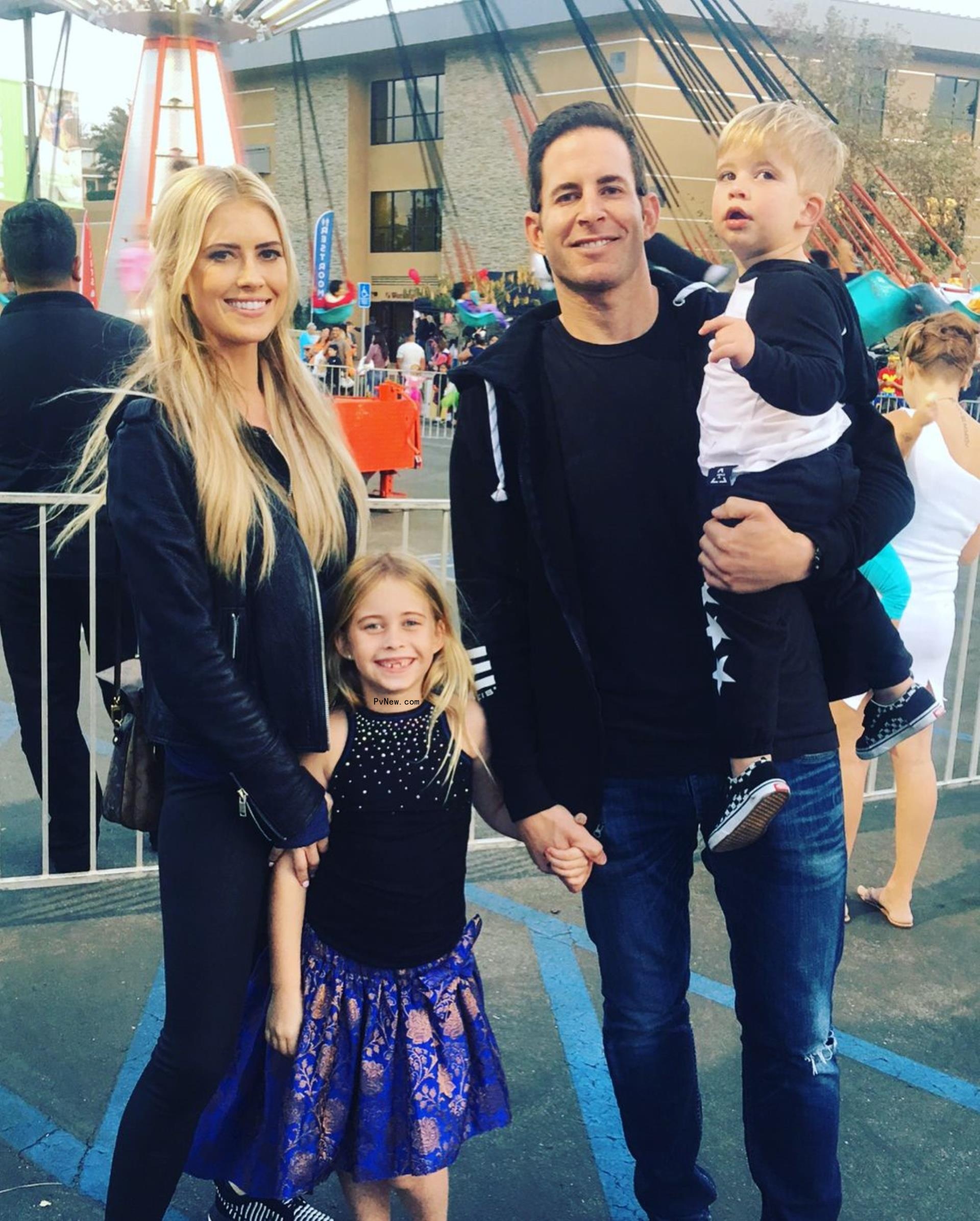 Tarek El Moussa and Christina Hall with their kids.