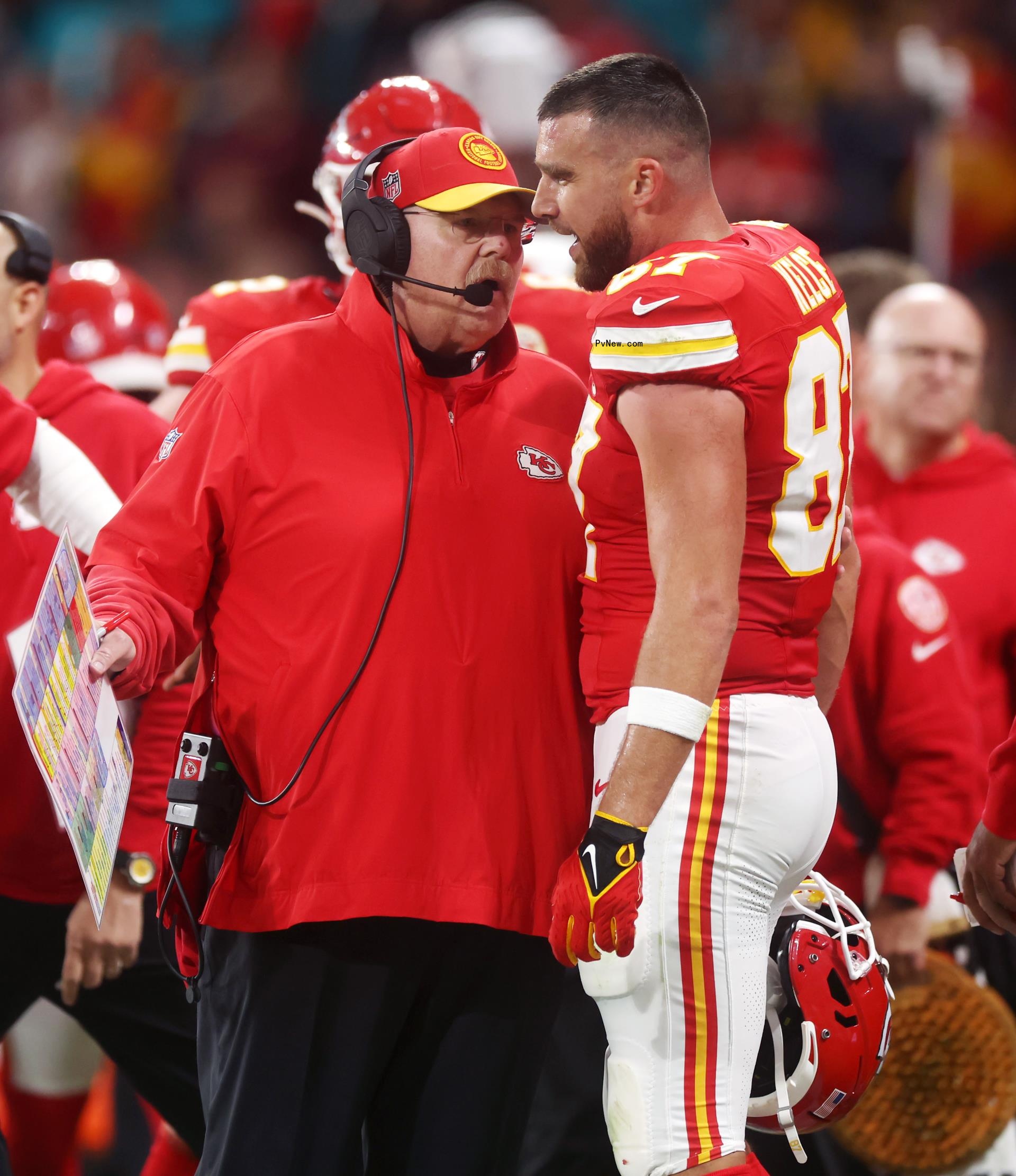 Andy Reid and Travis Kelce