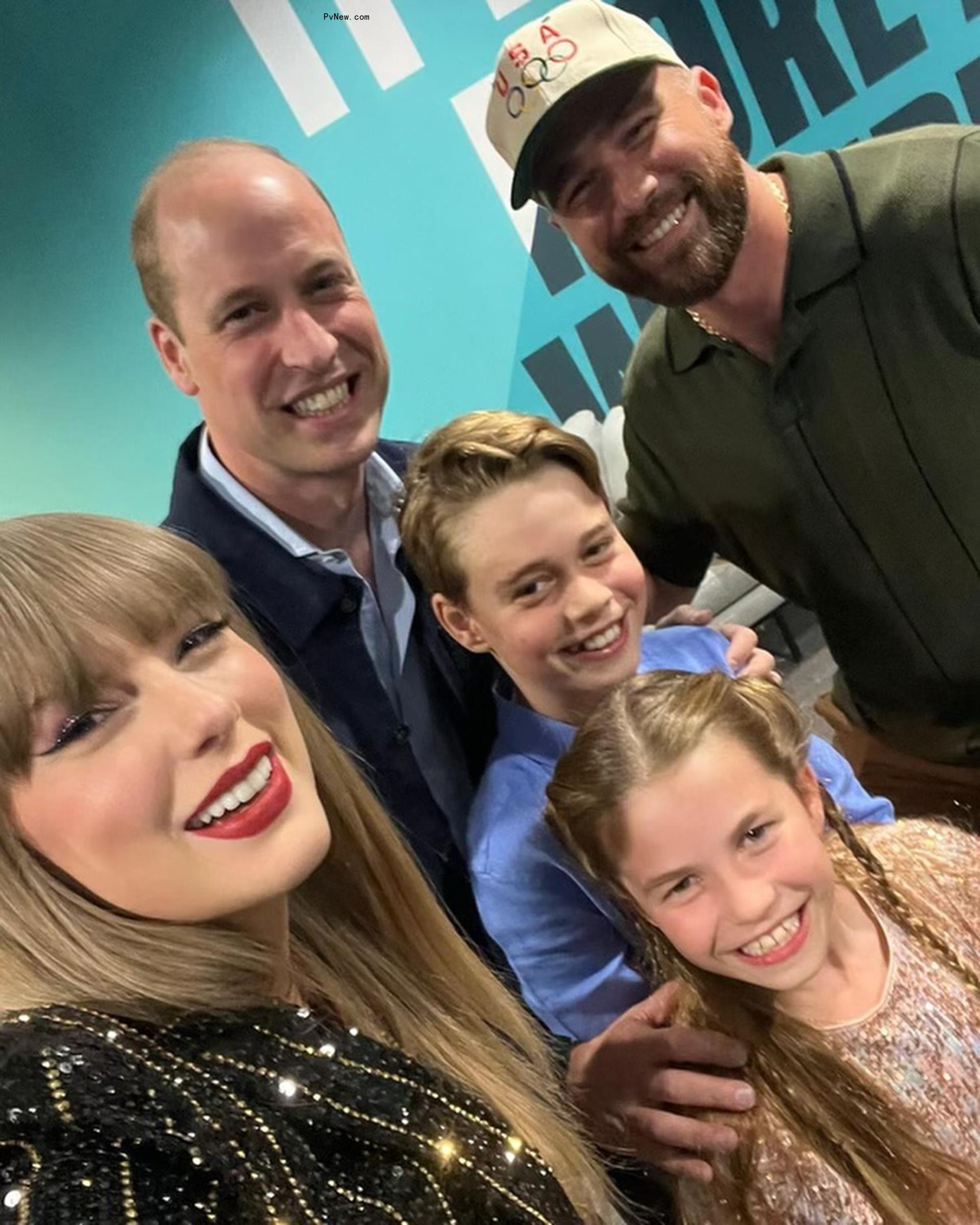 Taylor Swift, Travis Kelce, Prince William, Princess Charlotte and Prince Louis