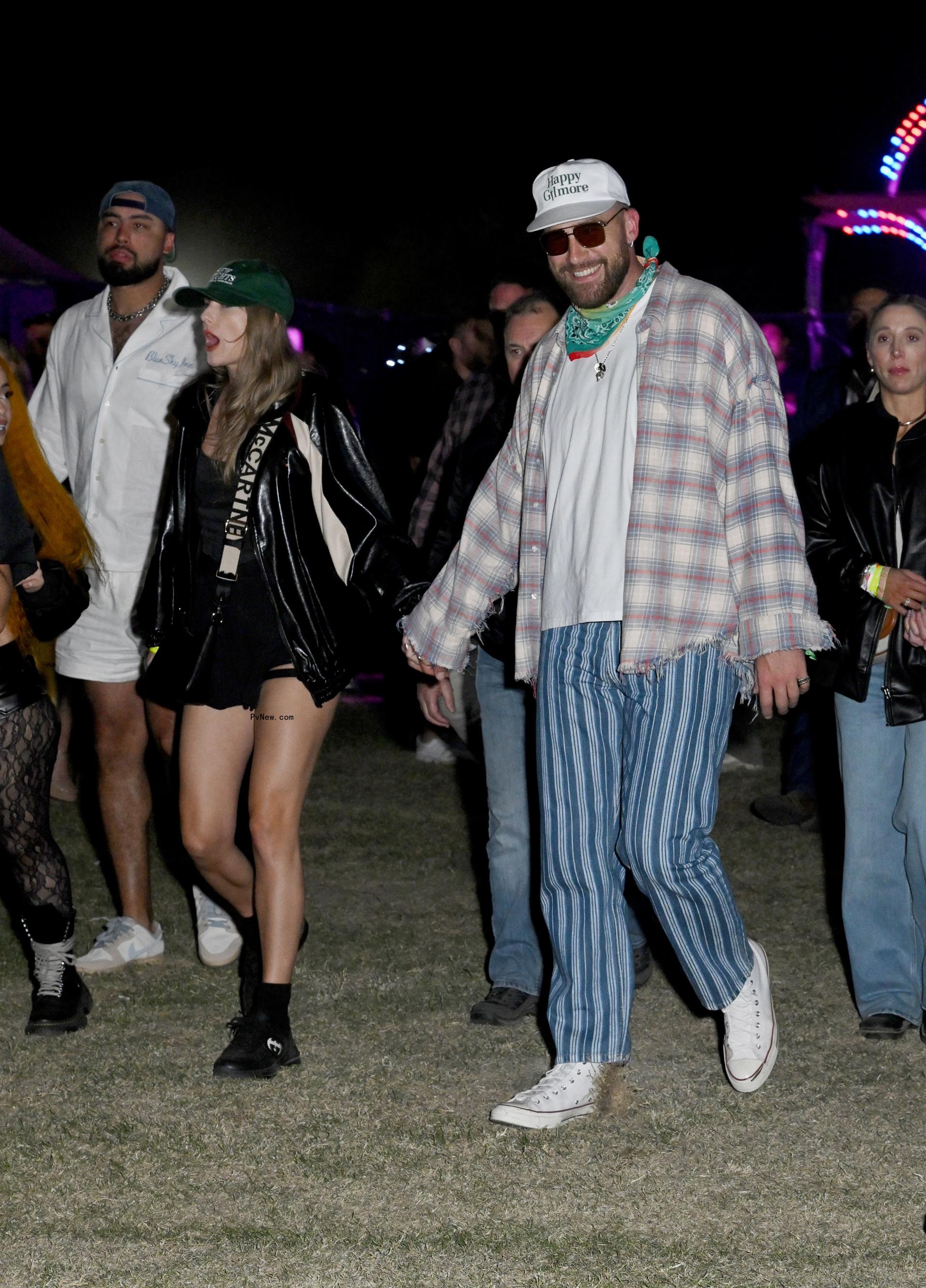 Taylor Swift and Travis Kelce walking together