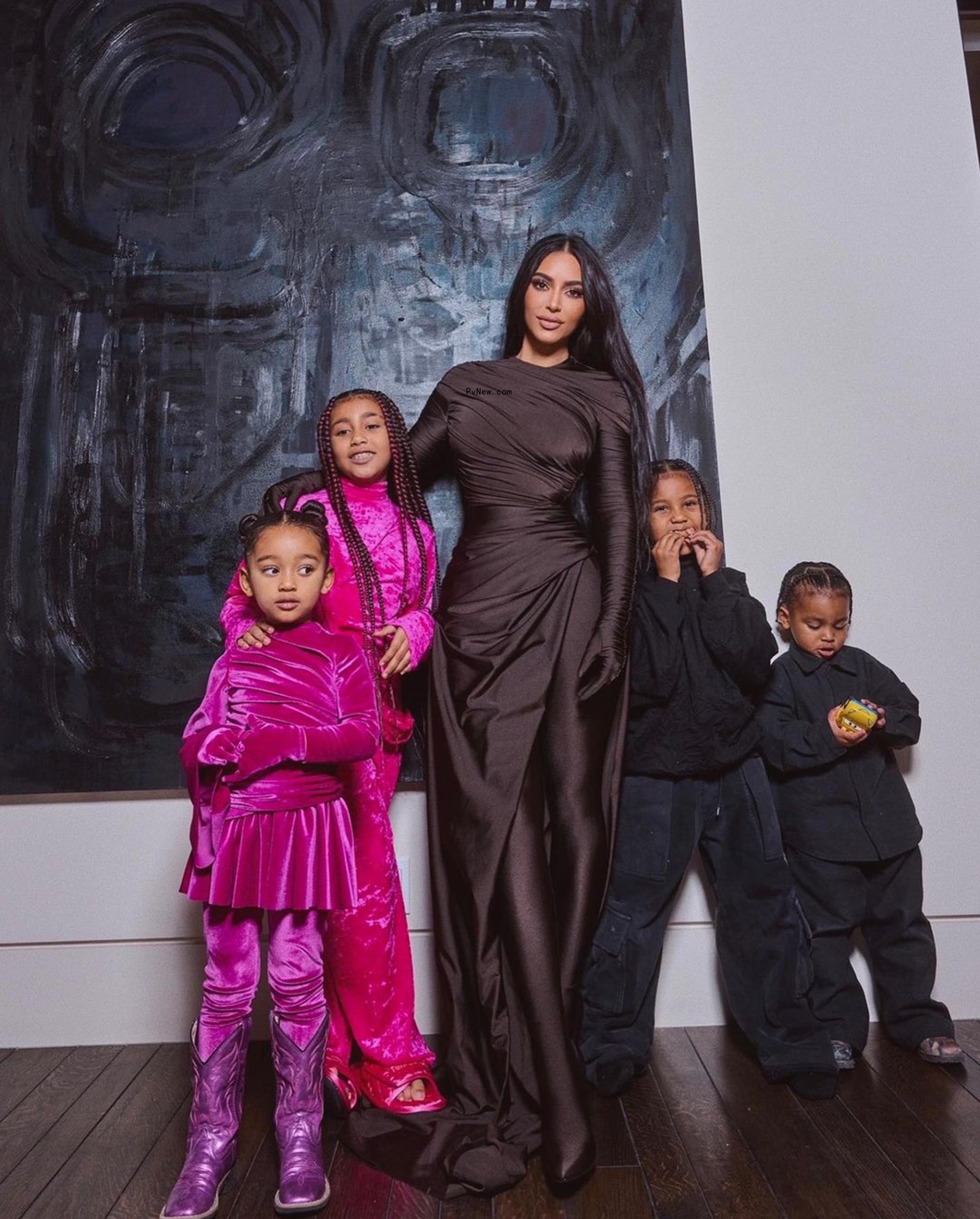 Kim Kardashian and kids