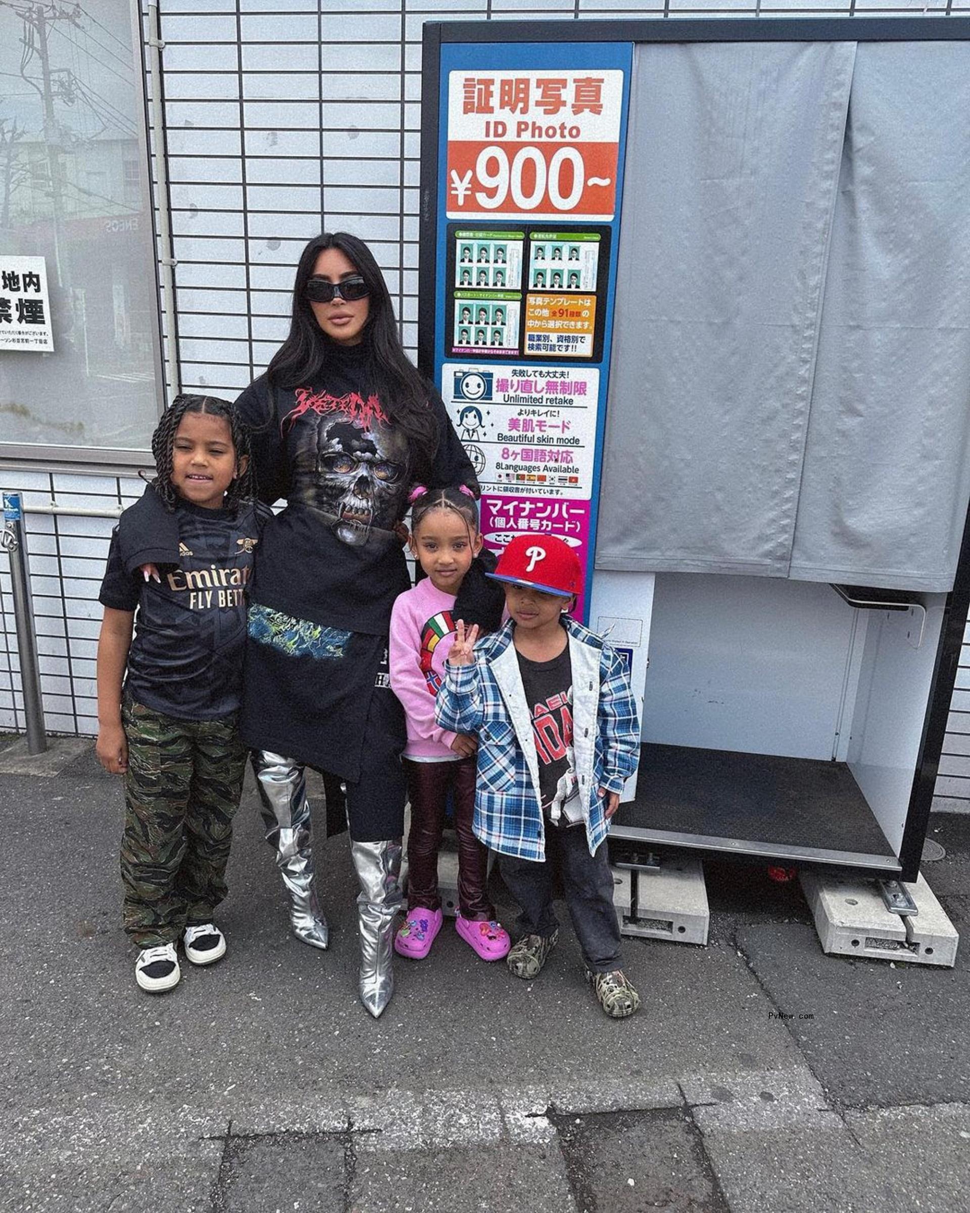 Kim Kardashian and kids