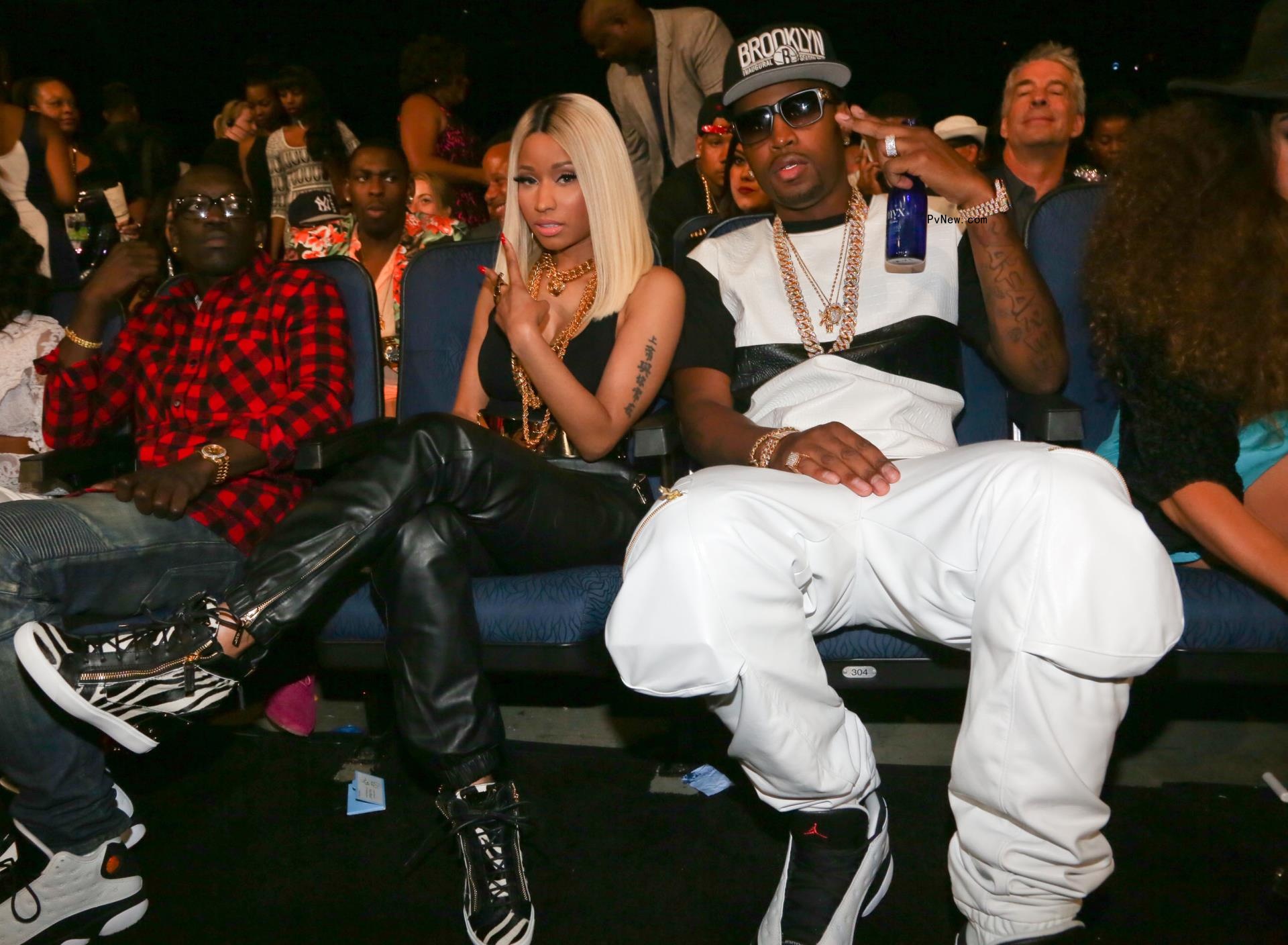 Nicki Minaj and Safaree Samuels at the 2013 BET Awards.