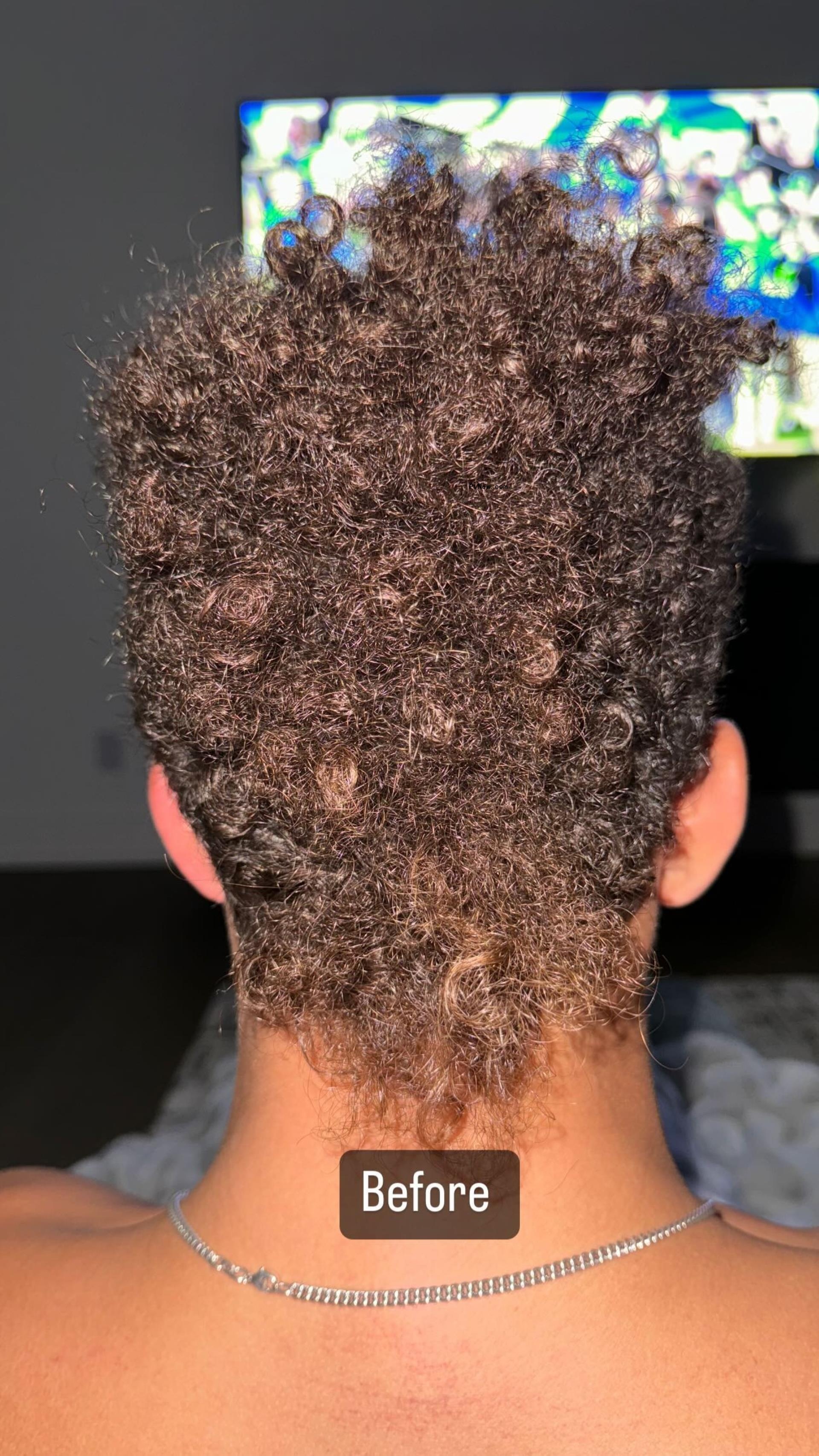 The back of Patrick Mahomes' head