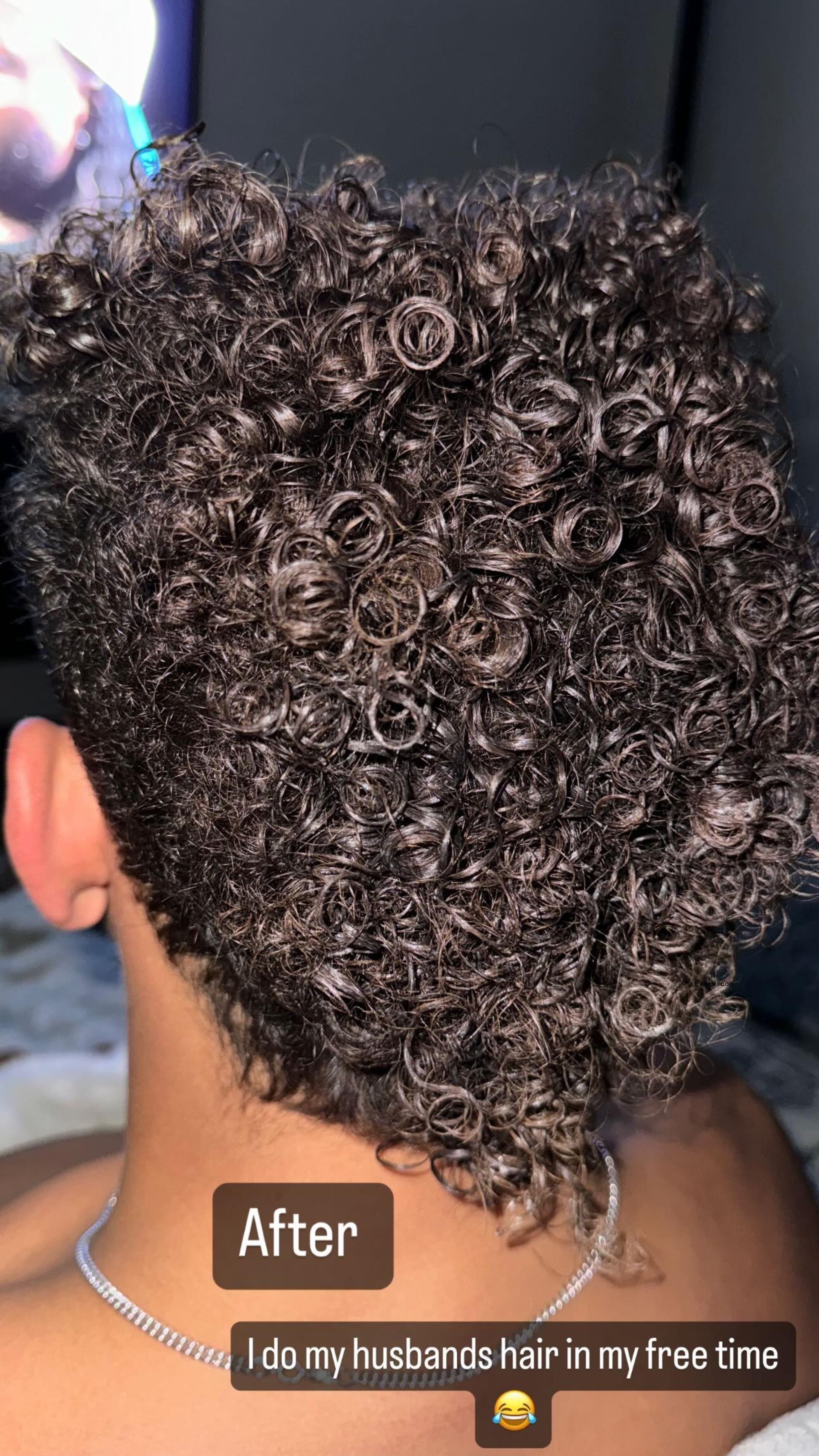 The back of Patrick Mahomes' hair