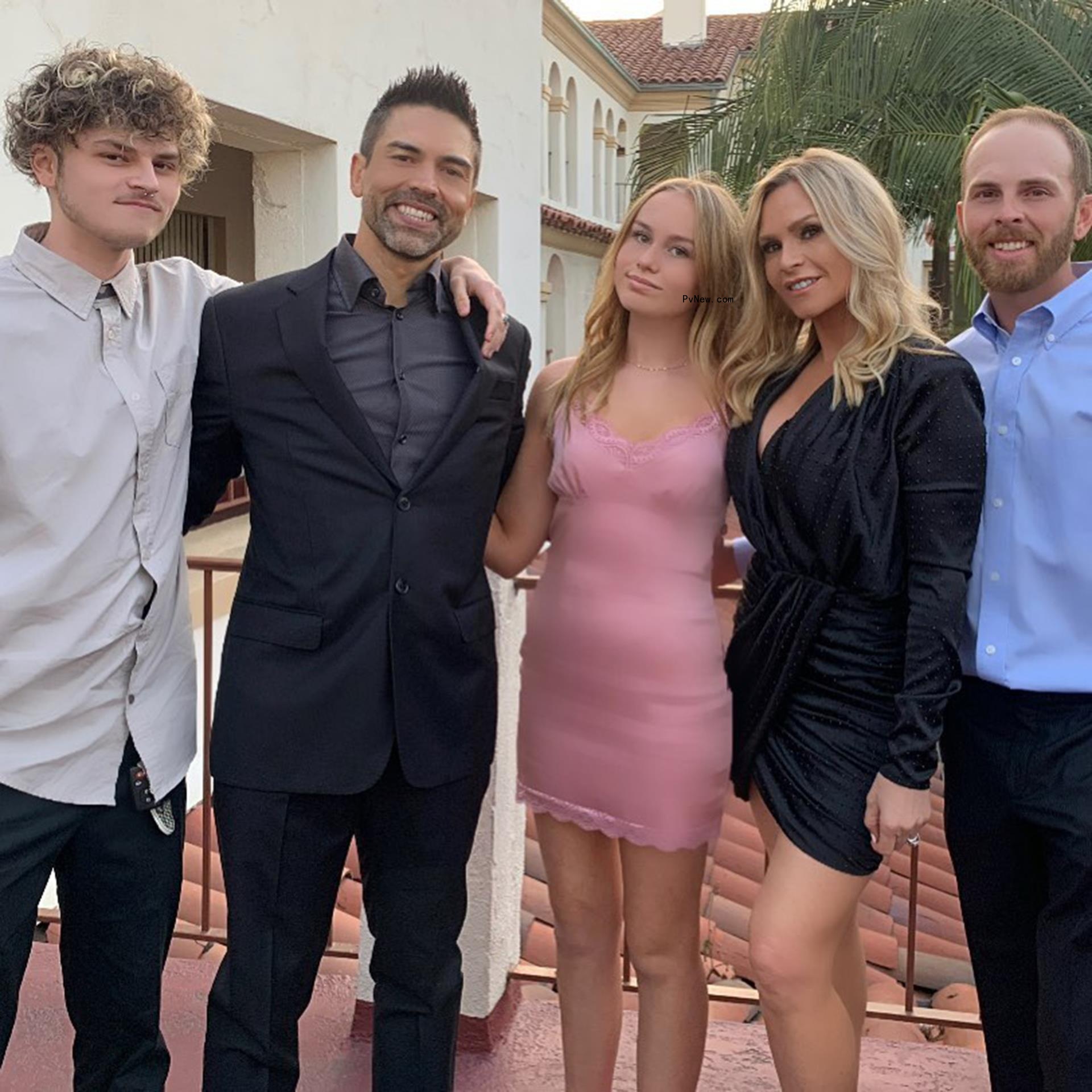 Tamra Judge posing with her family