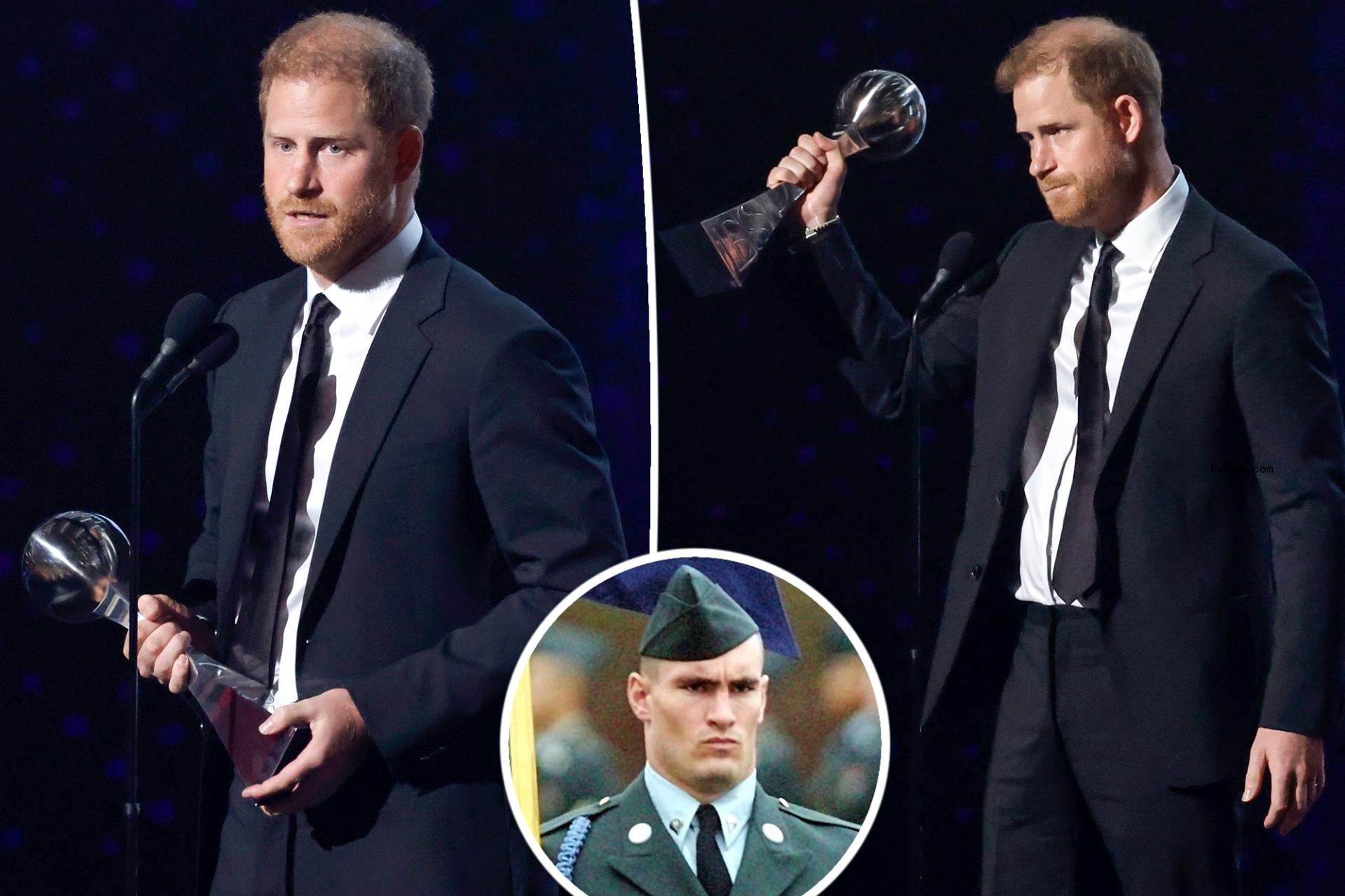 Prince Harry praises Mary Tillman in Pat Tillman award acceptance speech at ESPYs after backlash