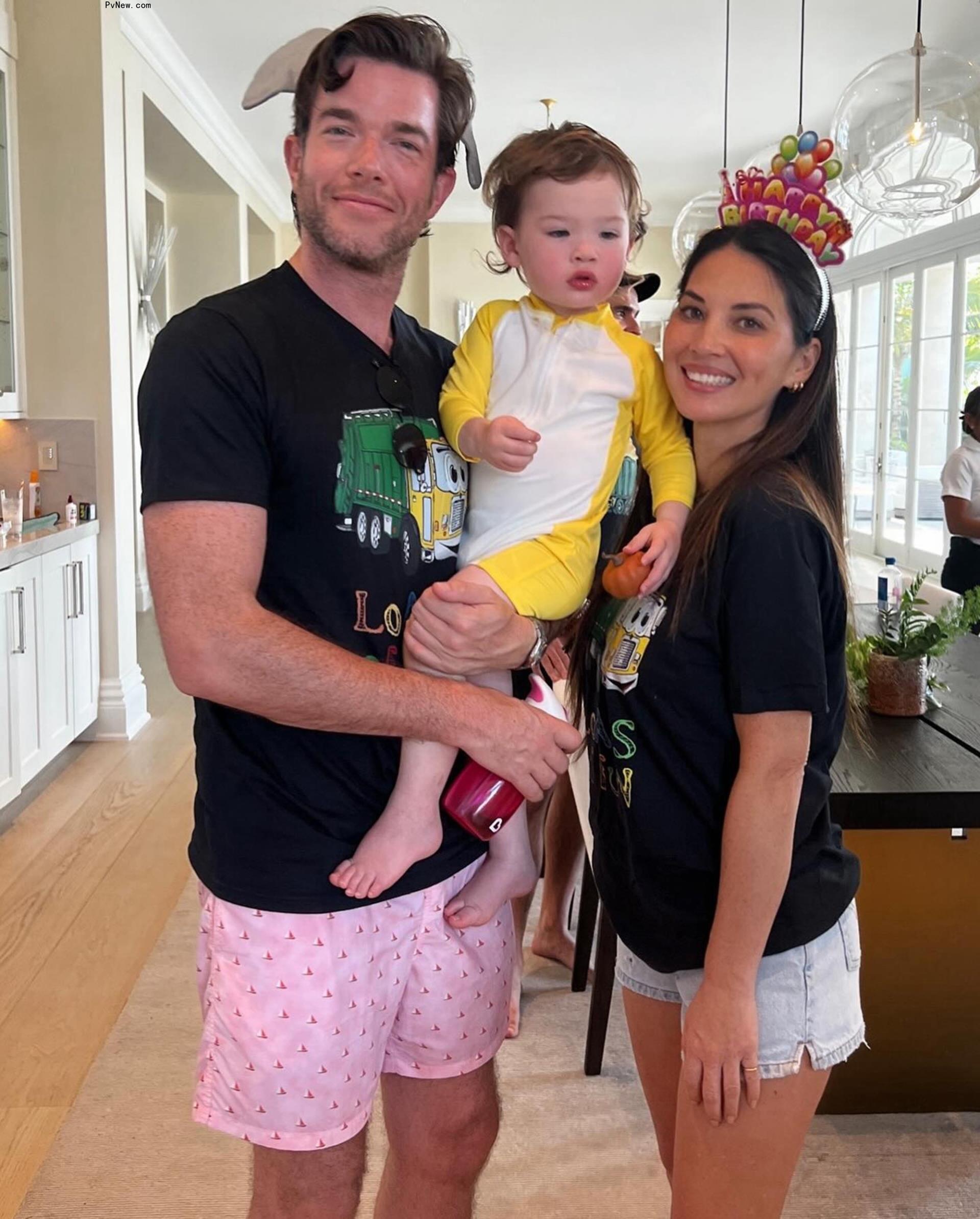 John Mulaney, Olivia Munn and son