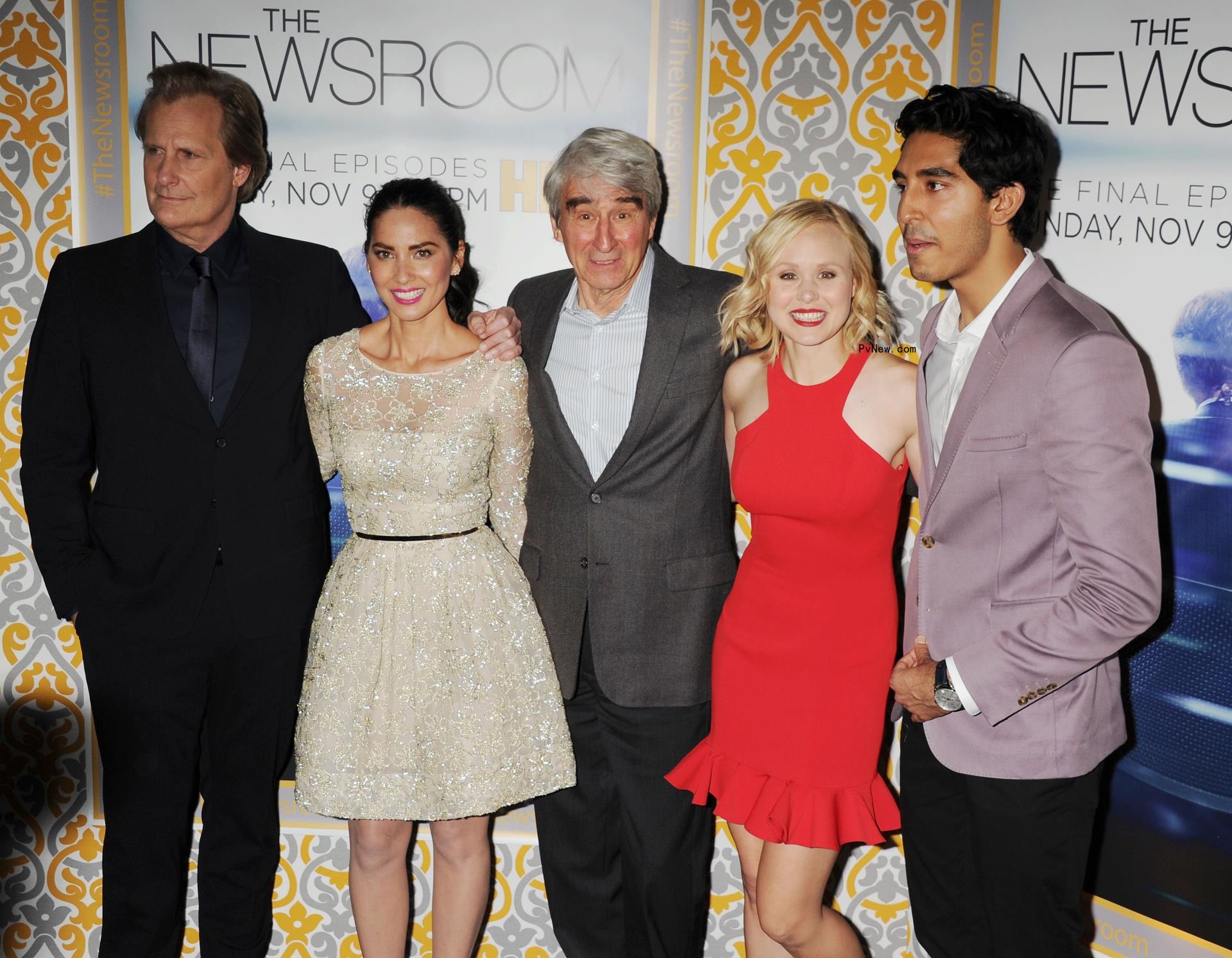 Jeff Daniels, Olivia Munn, Sam Waterston, Alison Pill and Dev Patel