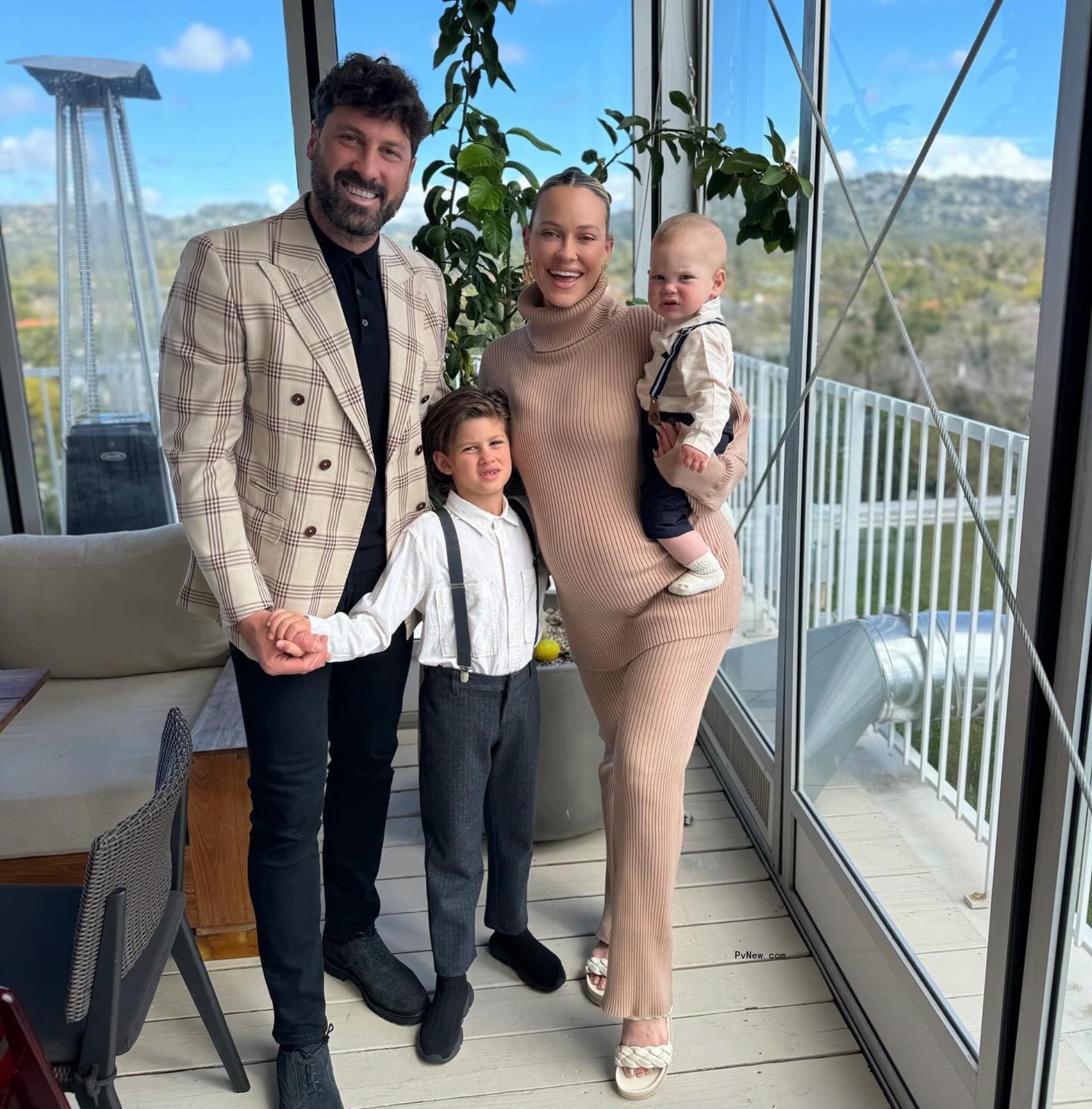 Peta Murgatroyd and Maksim Chmerkovskiy with their two eldest sons