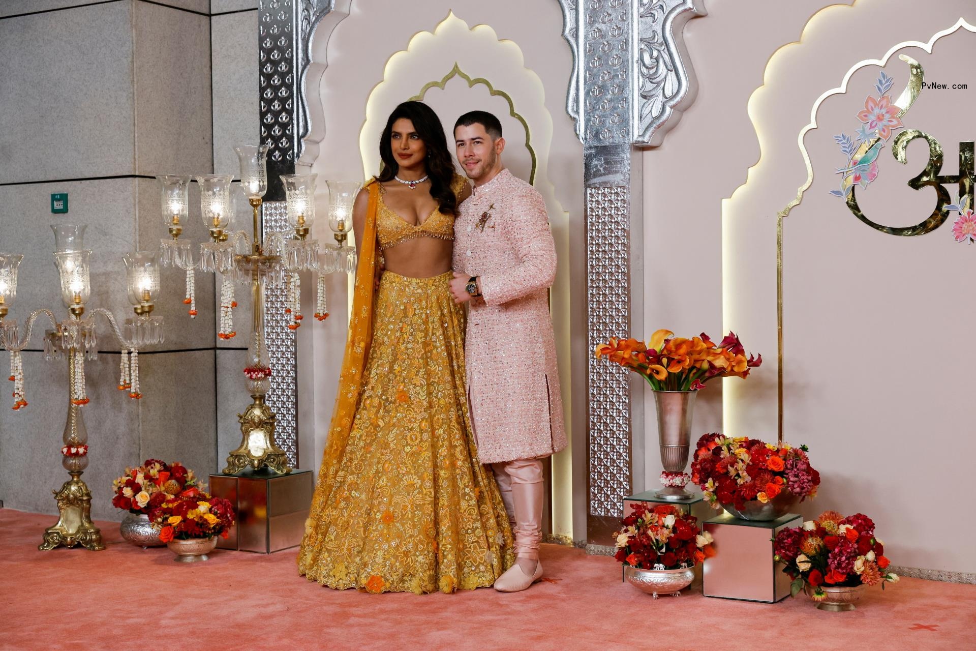 Anant Ambani and Radhika Merchant at their wedding.