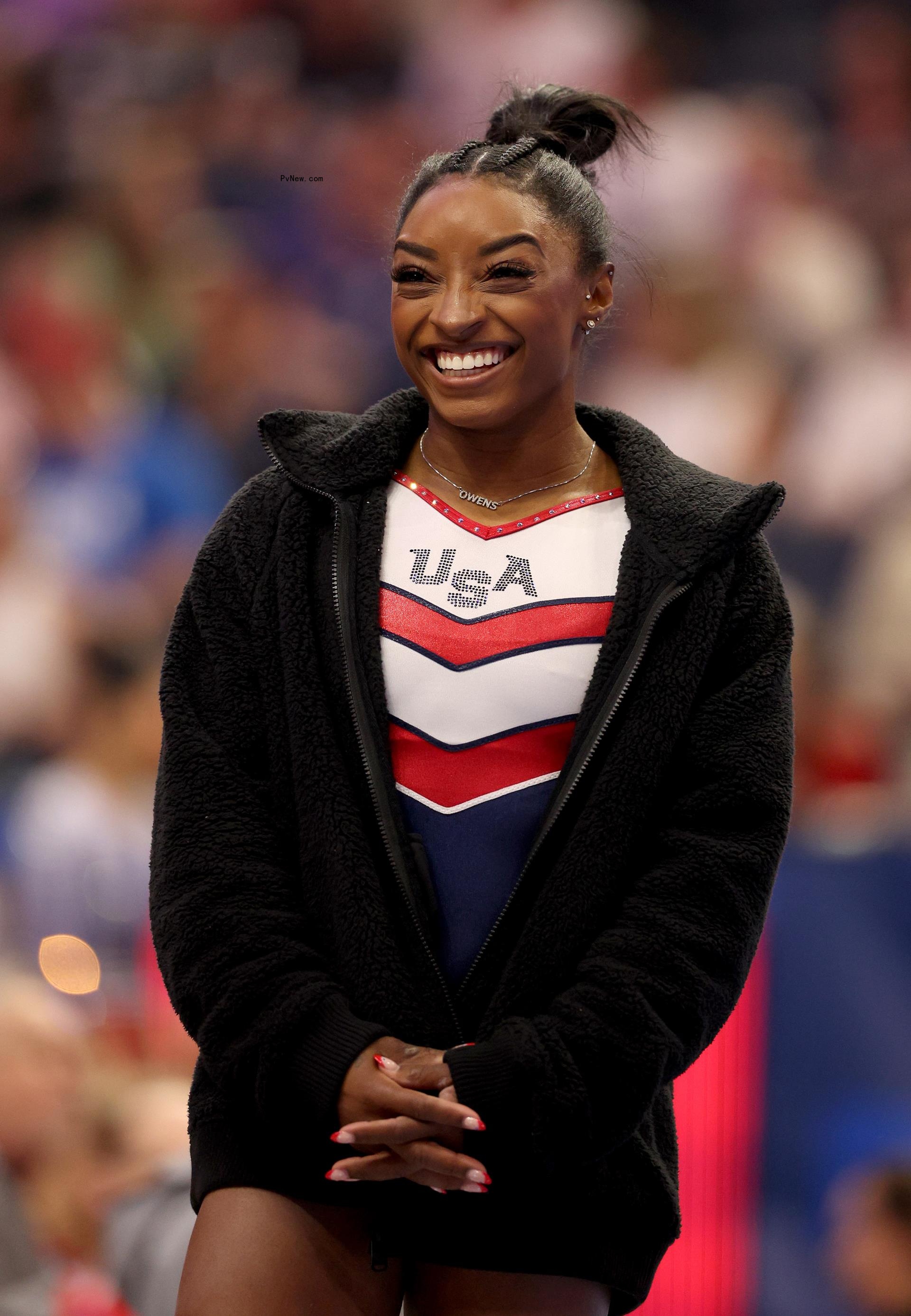 Simone Biles at the Olympic Team Gymnastics trials 2024