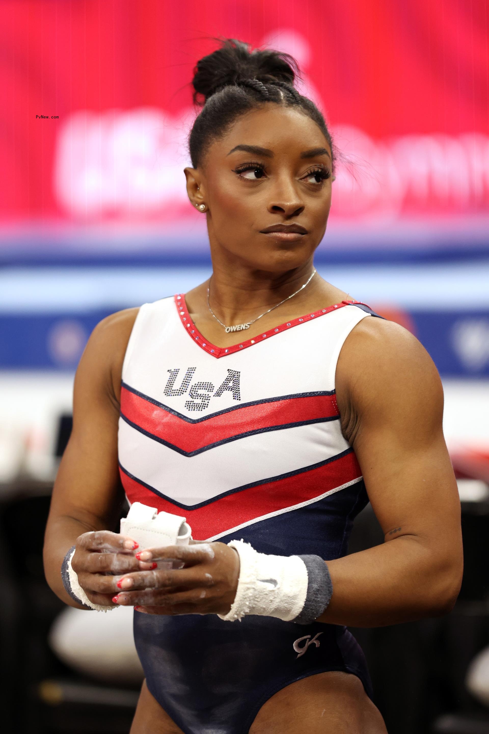Simone Biles at the Olympic Team Gymnastics trials 2024