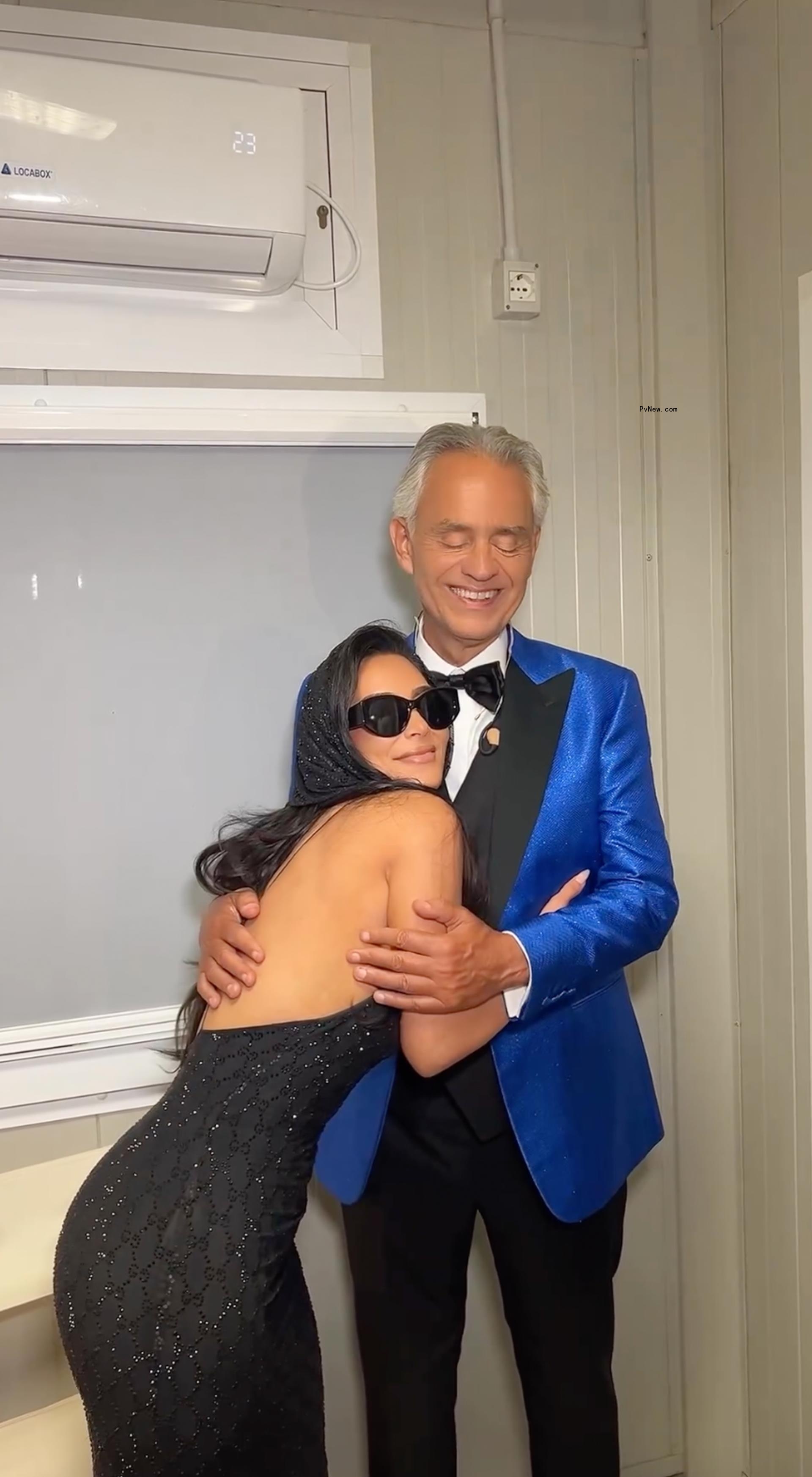 Kim Kardashian and Andrea Bocelli