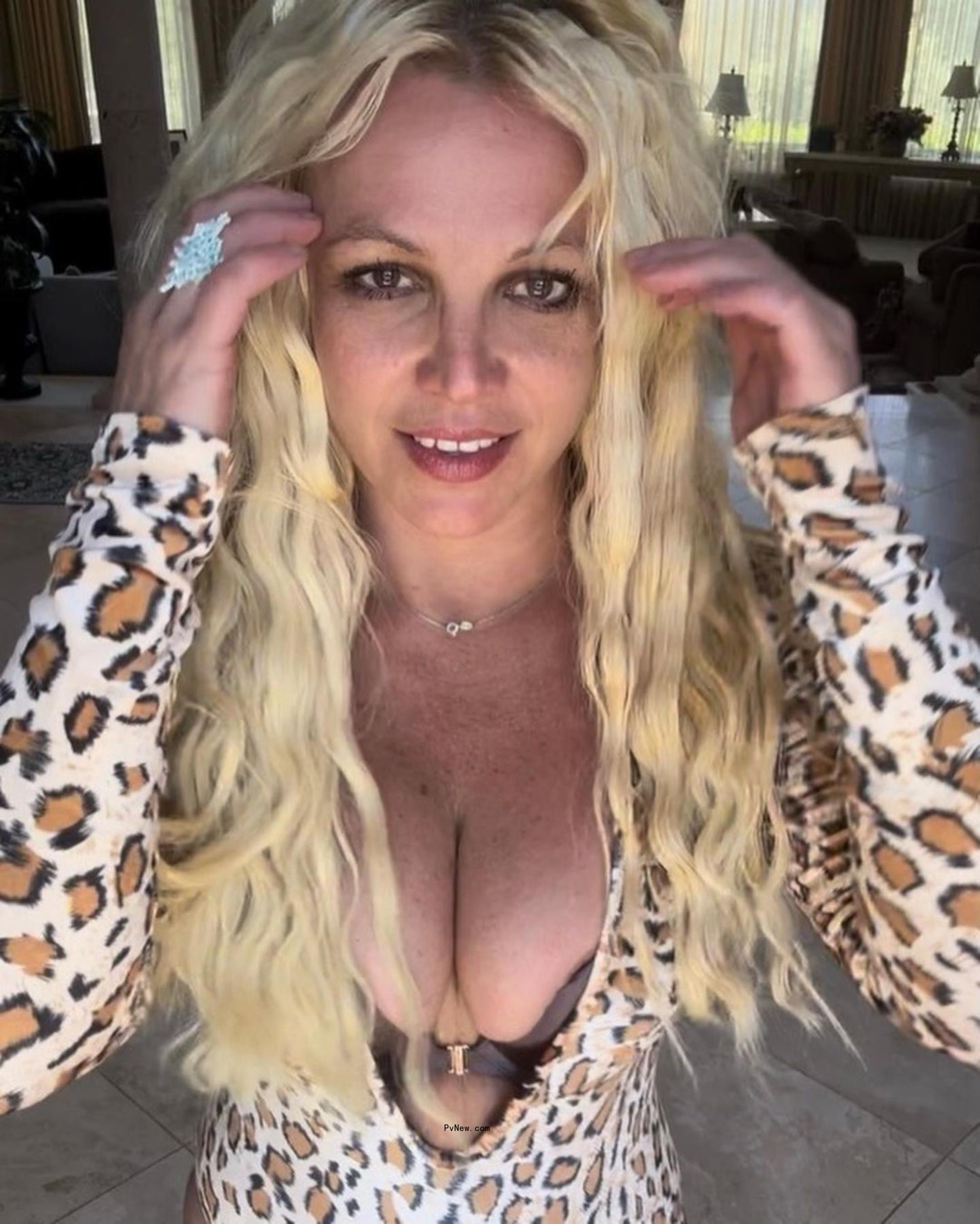 Britney Spears dancing in an Instagram video.