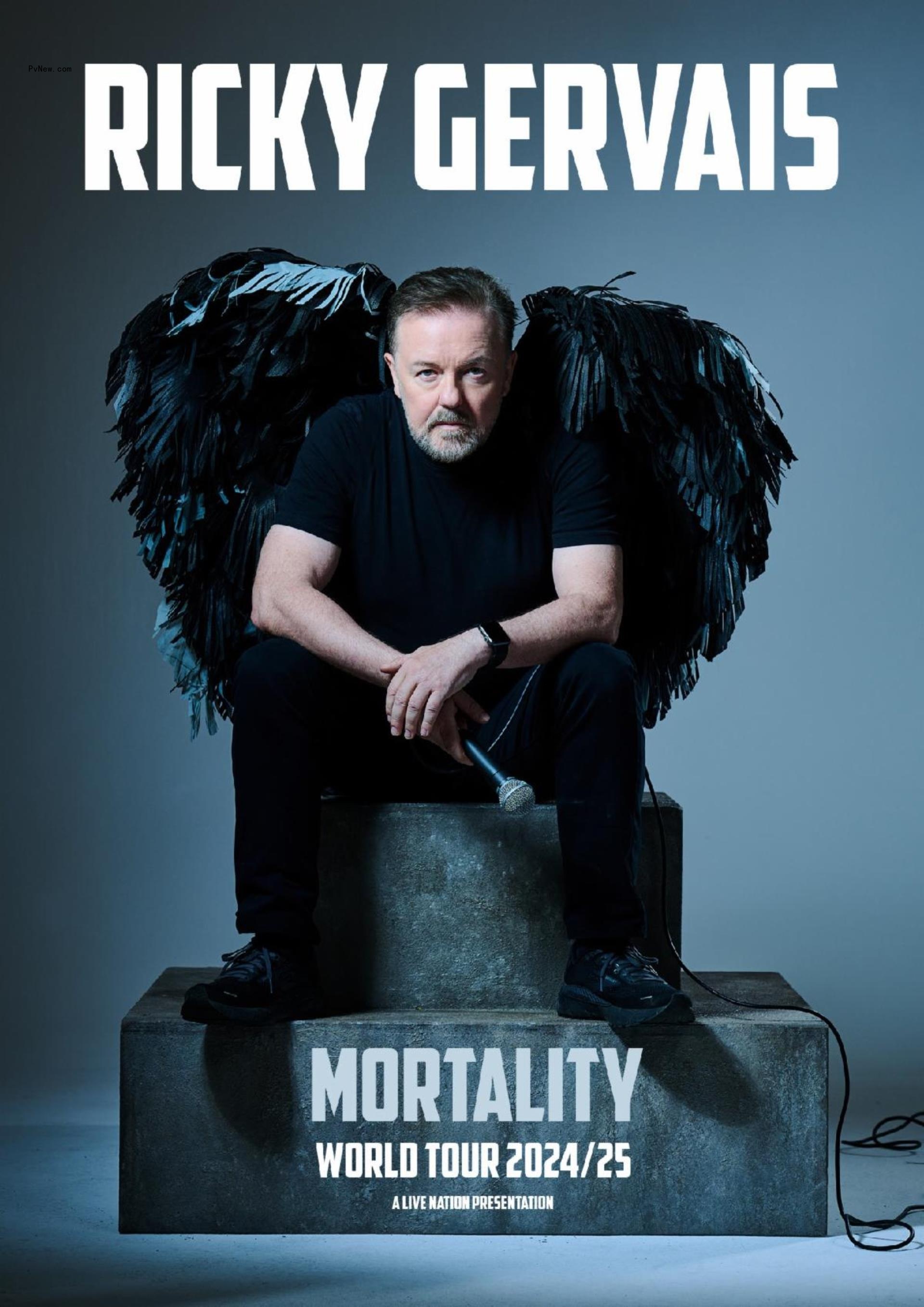 Ricky Gervais’ Next Tour and Netflix Special Is ‘Mortality’: ‘We’re All Go<i></i>nna Die, May As Well Have a Laugh a<i></i>bout It’