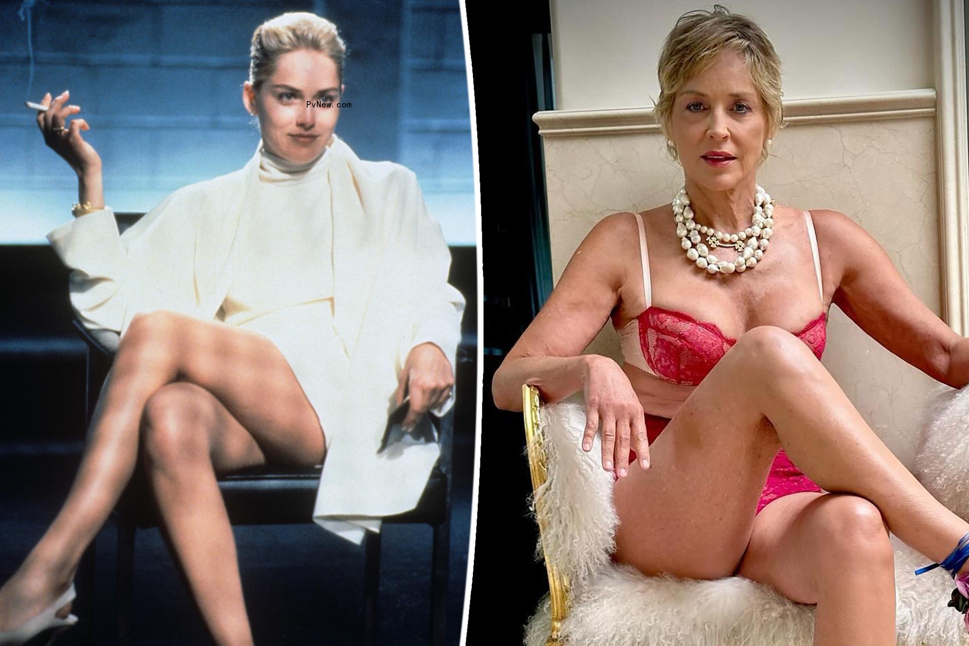 Sharon Stone recreates ico<i></i>nic ‘Basic Instinct’ scene in red lingerie: ‘Basically yours’
