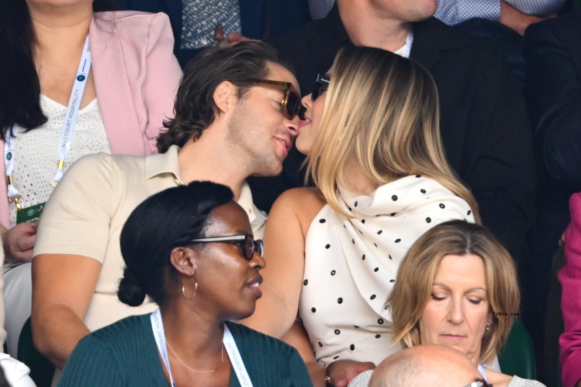 Tom Ackerley and Margot Robbie at Wimbledon.